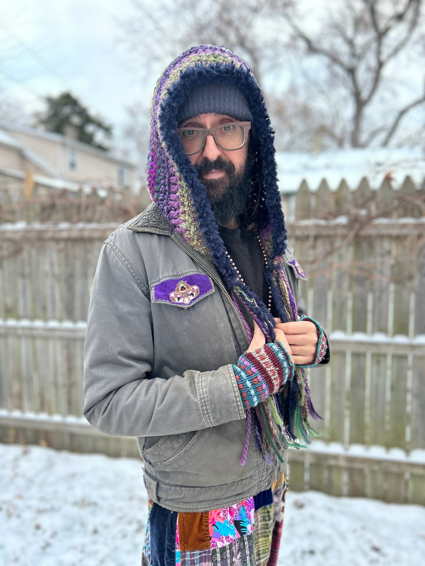 Multicolor Festie Hood