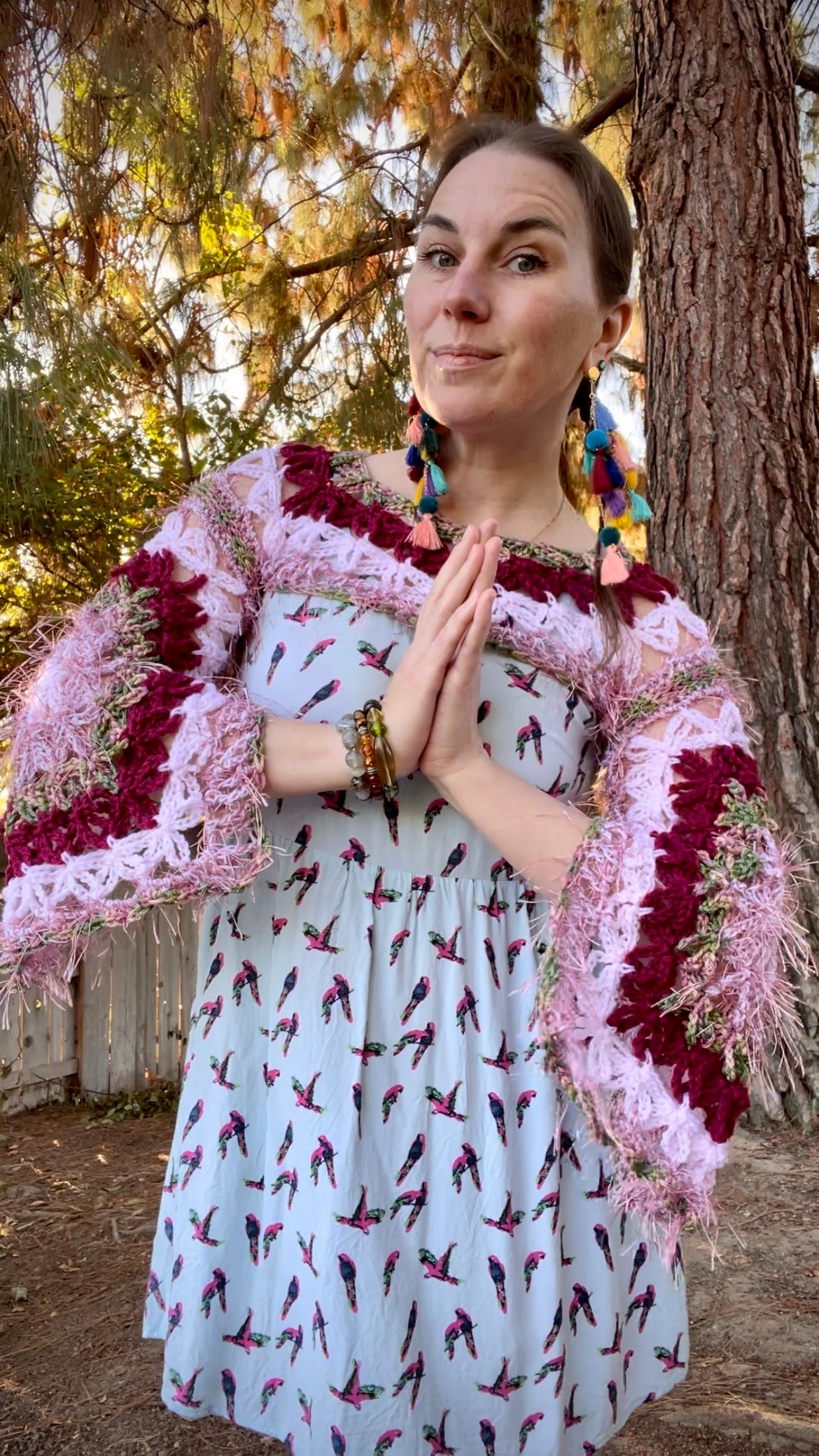 Crochet Flower of Life cropped shrug