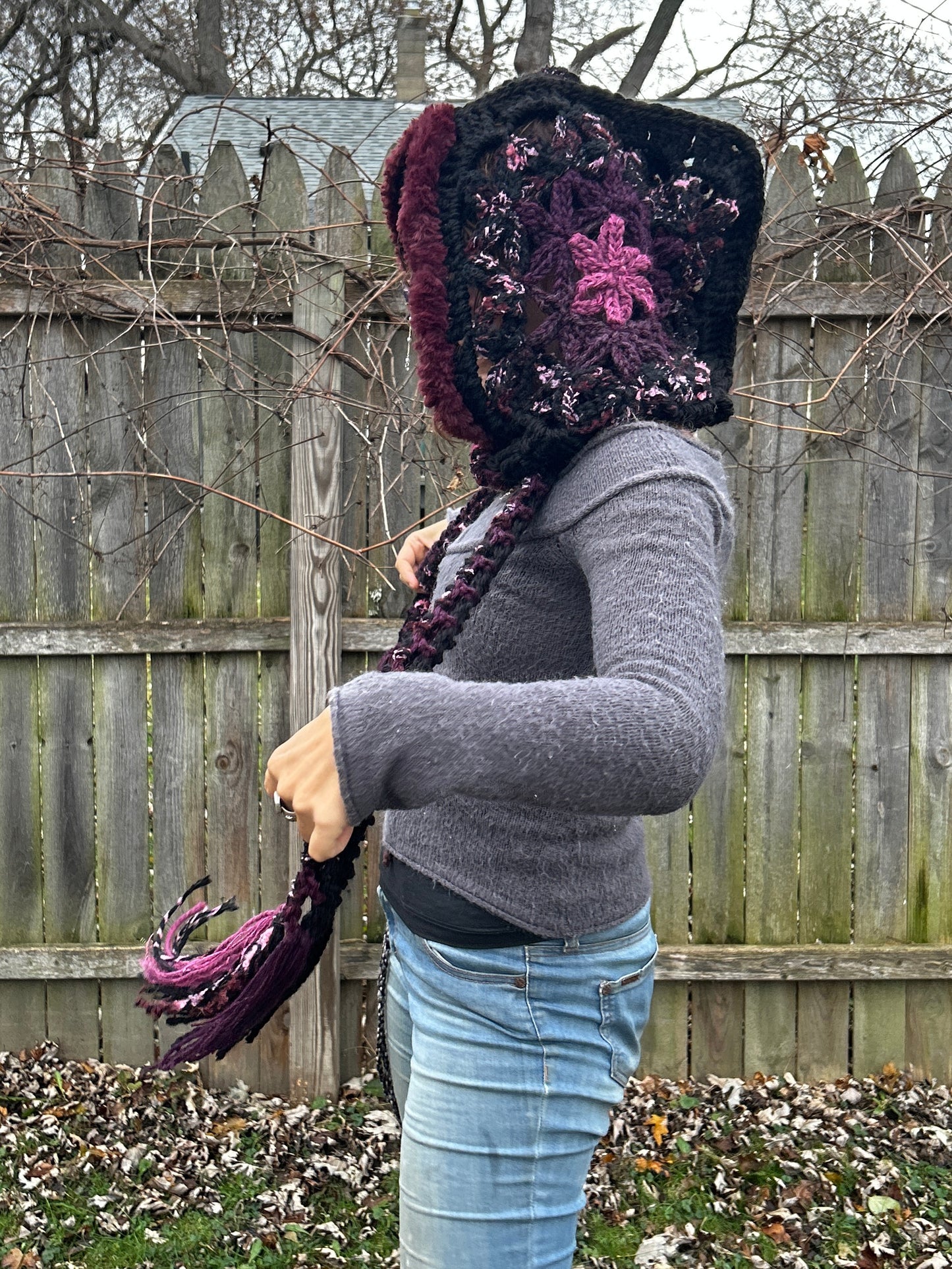 Flower of Life hooded scarf