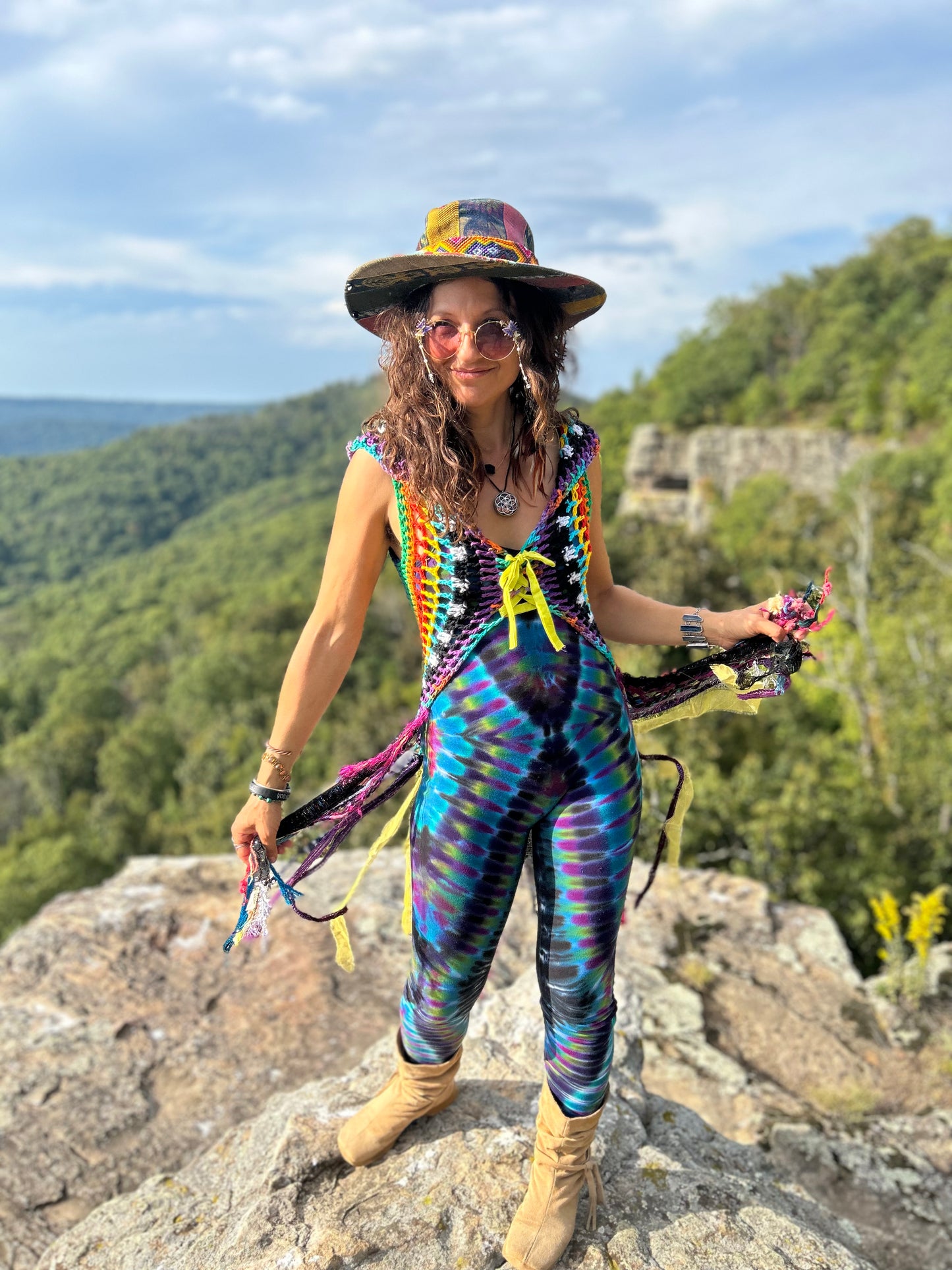 Shipibo patch fae vest