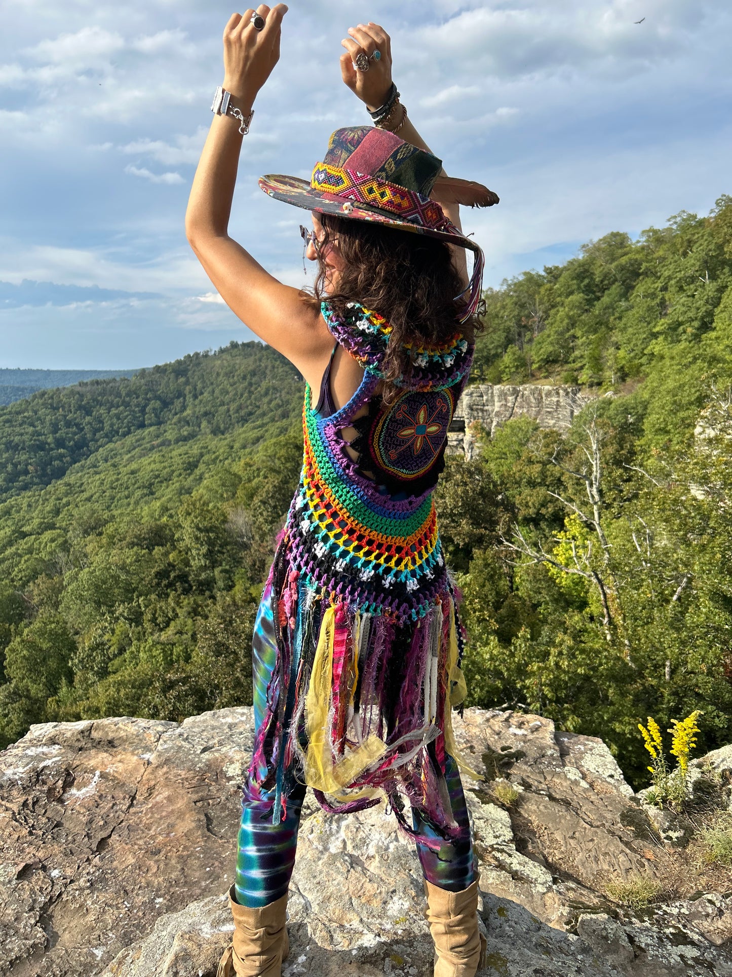 Shipibo patch fae vest