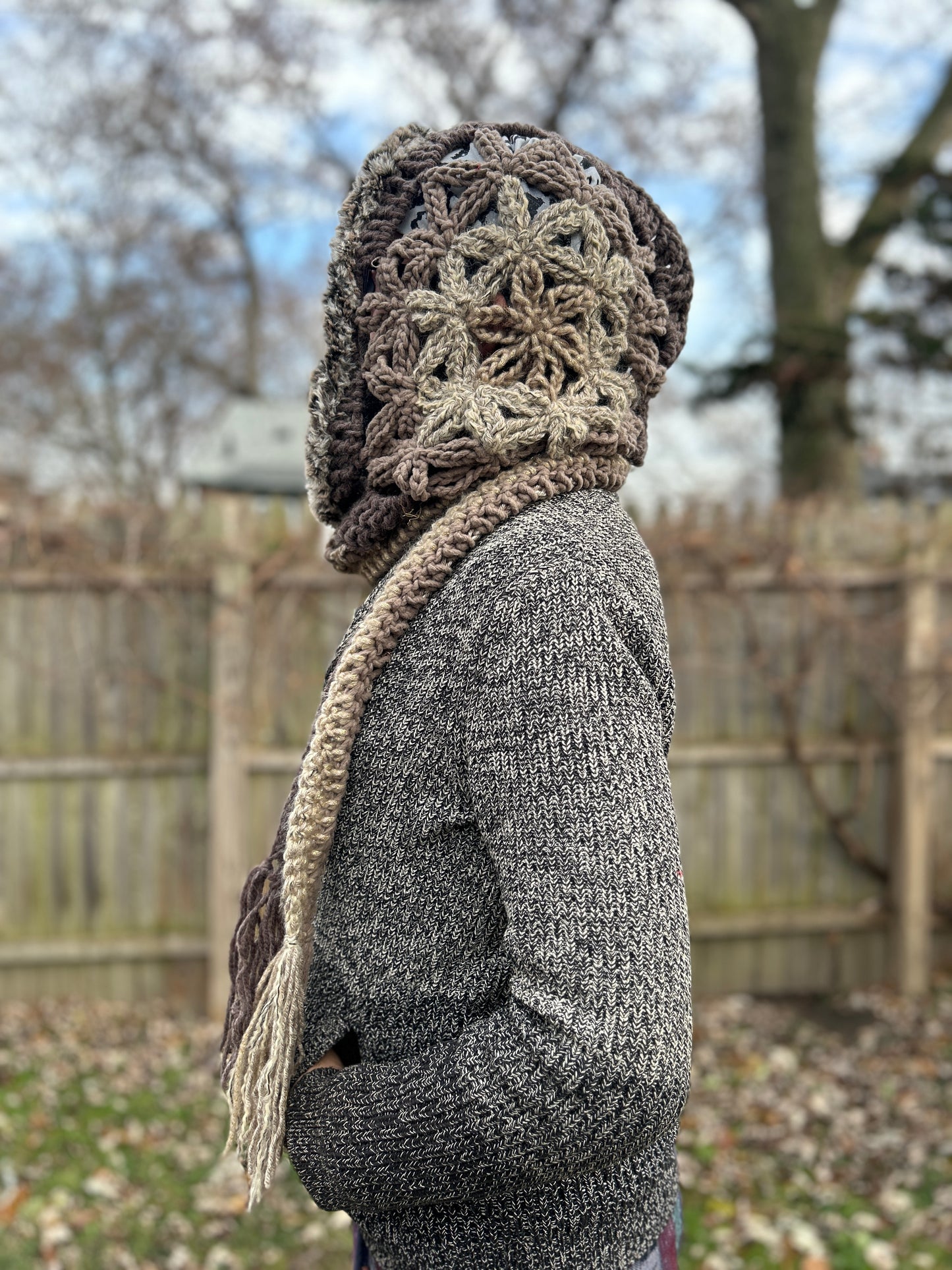 Flower of Life hooded scarf