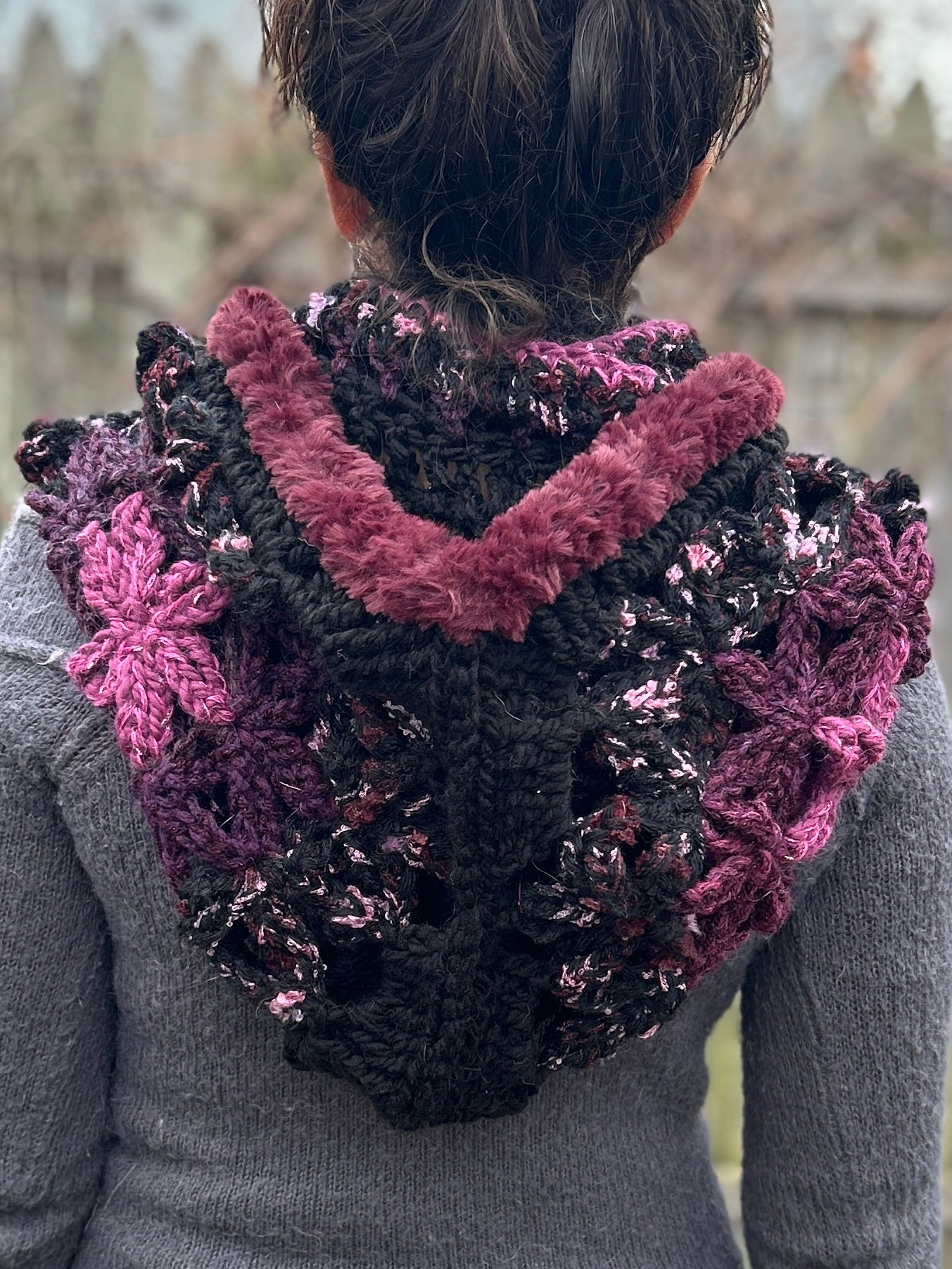 Flower of Life hooded scarf