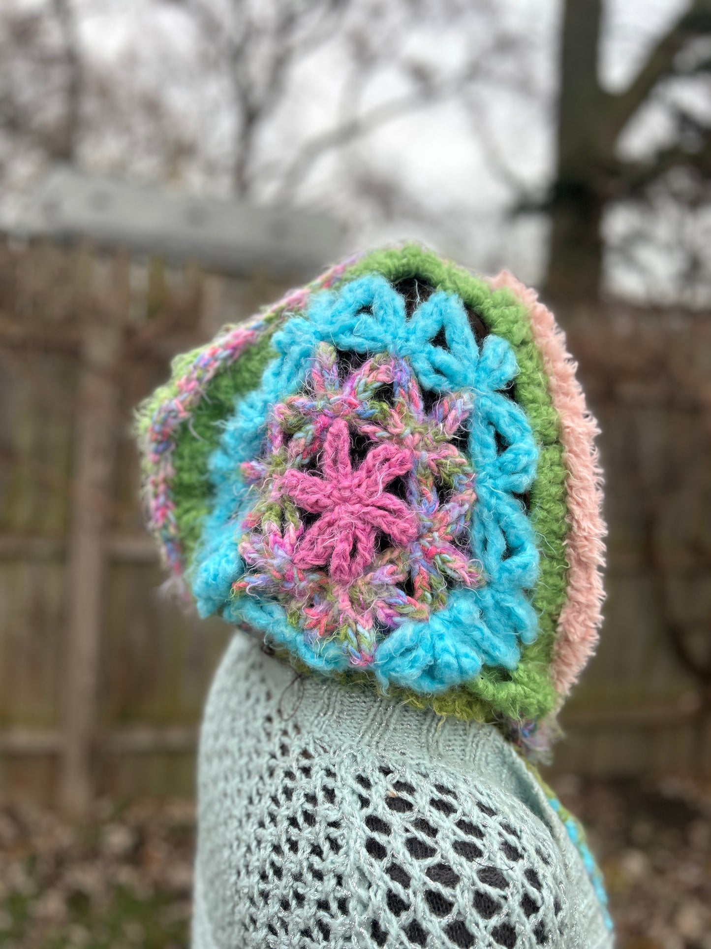 Flower of Life hooded scarf