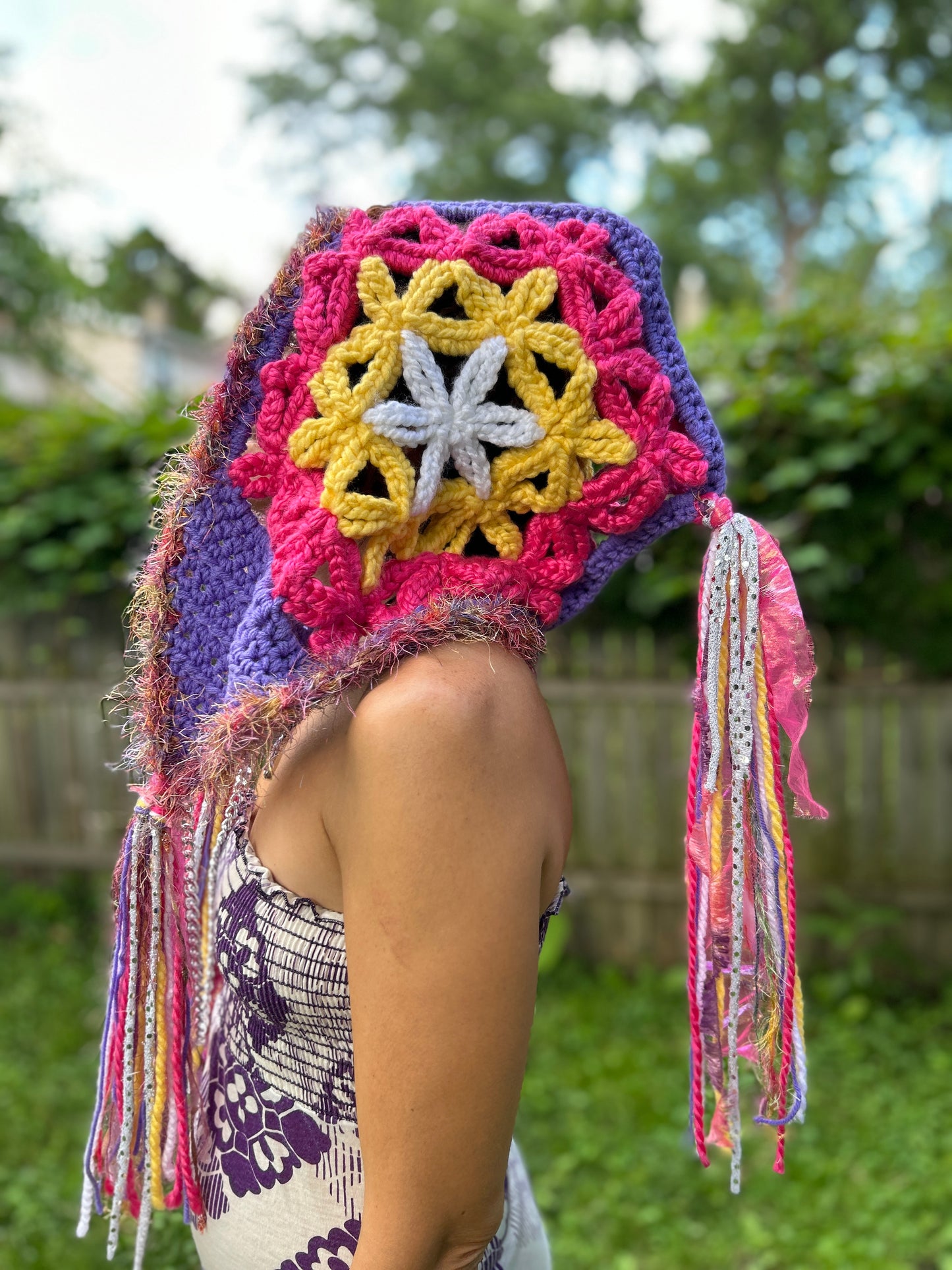 Flower of Life oversized hood/chain