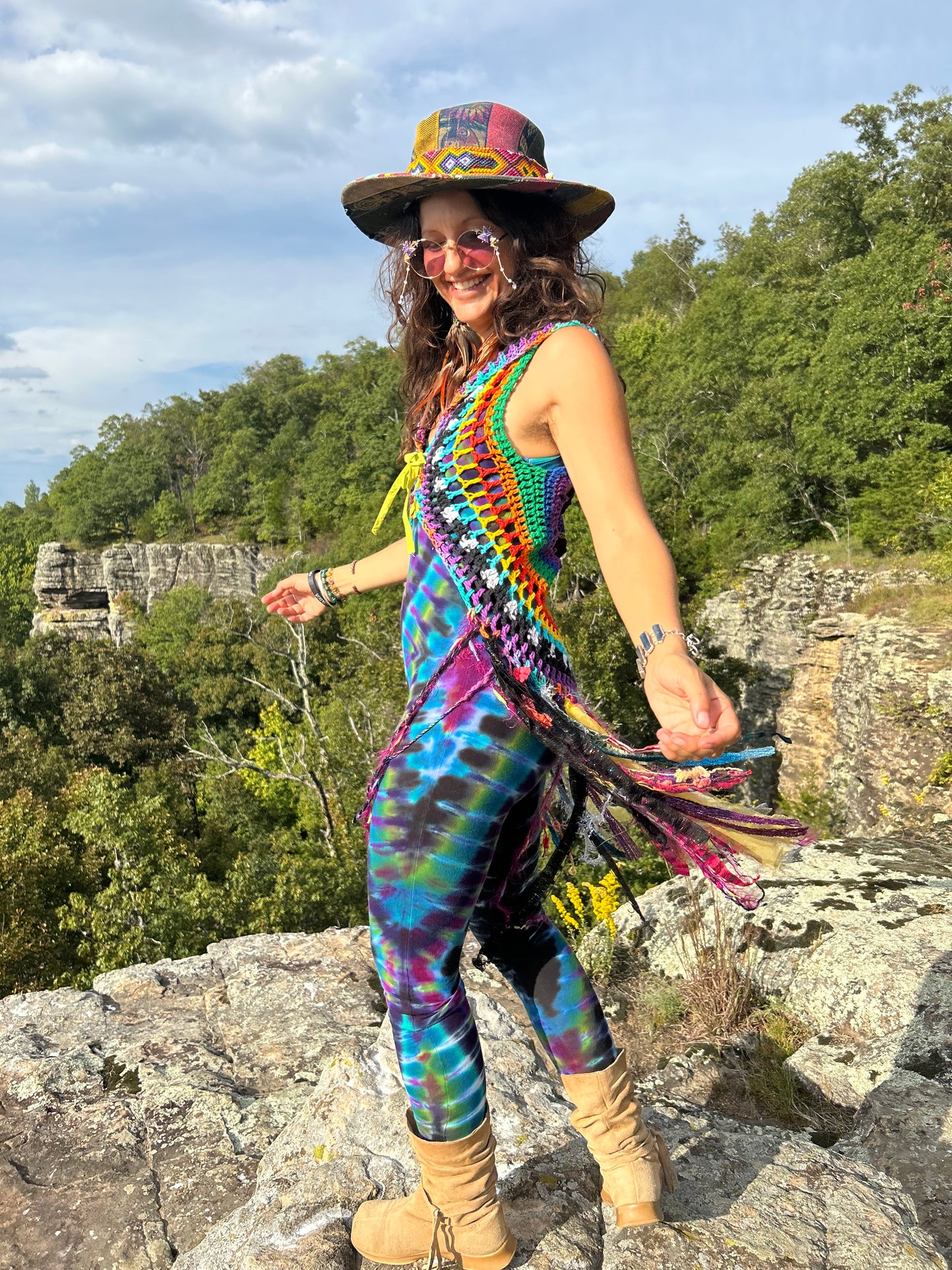 Shipibo patch fae vest
