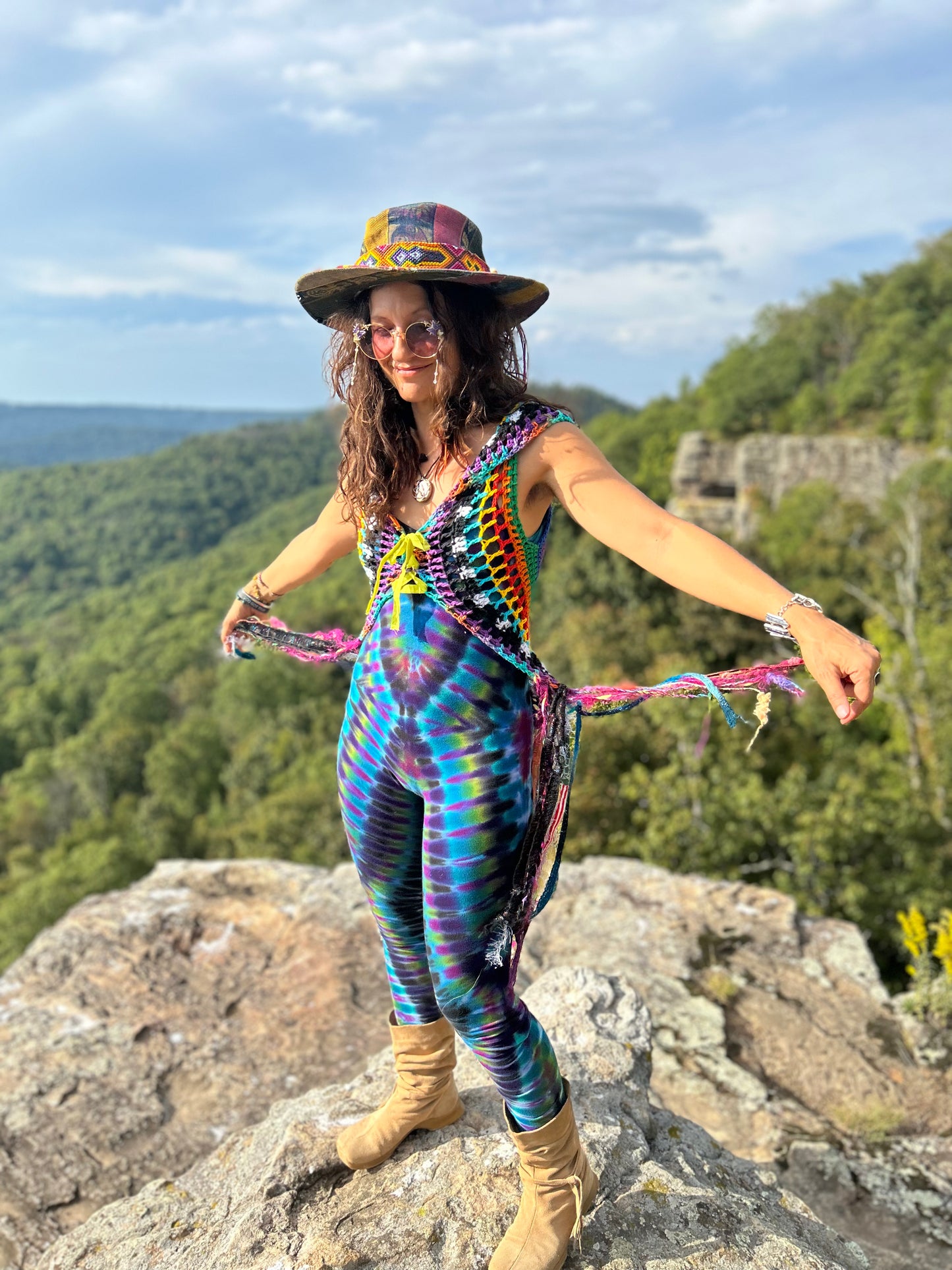 Shipibo patch fae vest