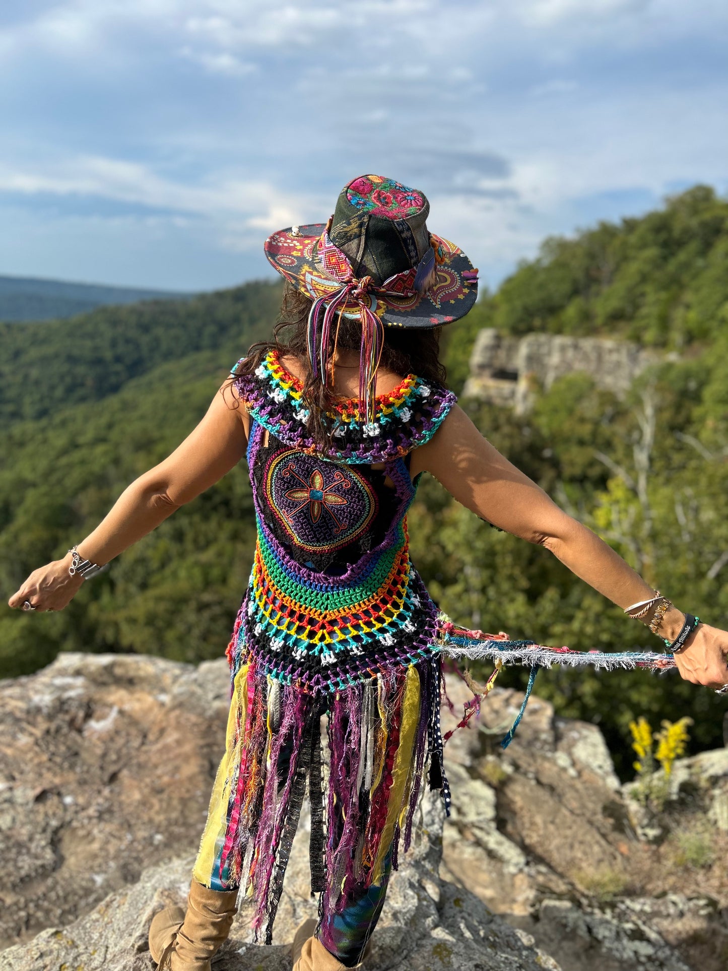 Shipibo patch fae vest