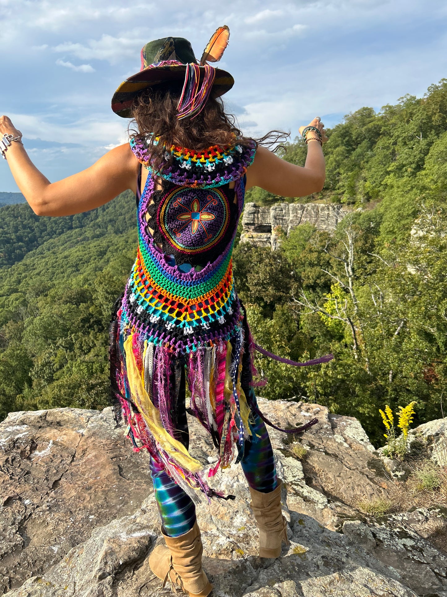 Shipibo patch fae vest