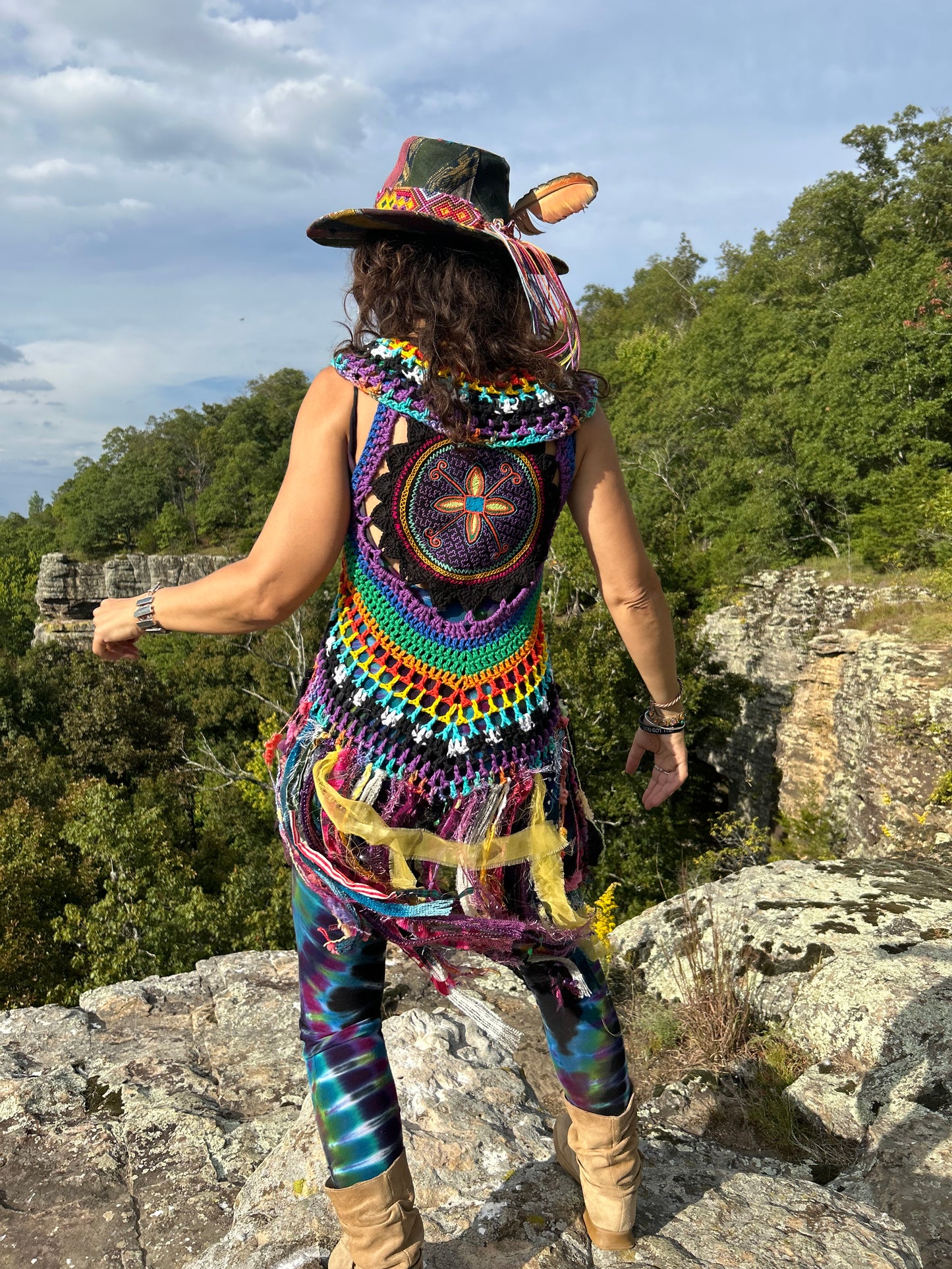 Shipibo patch fae vest