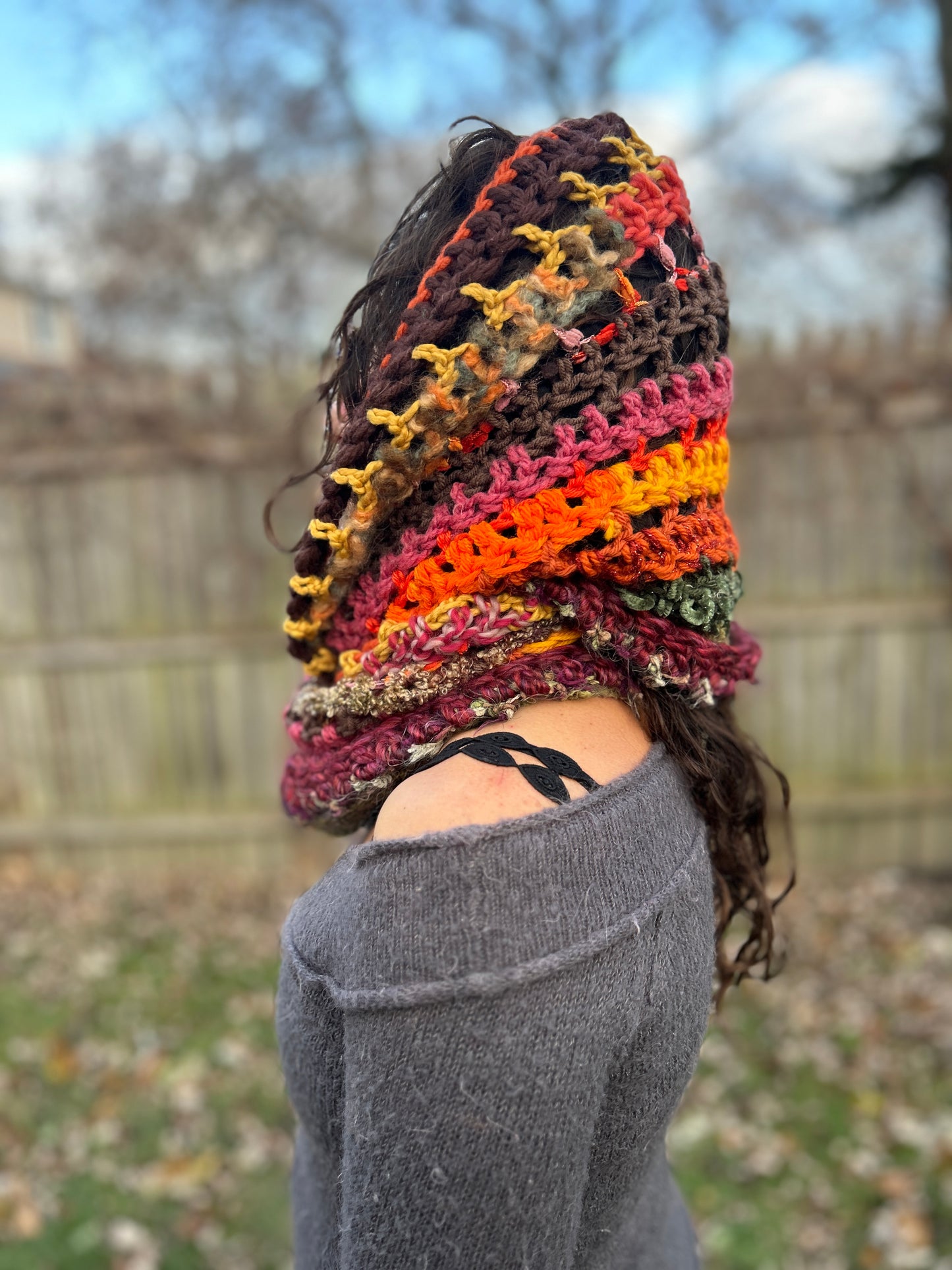 Fall colors Infinity scarf