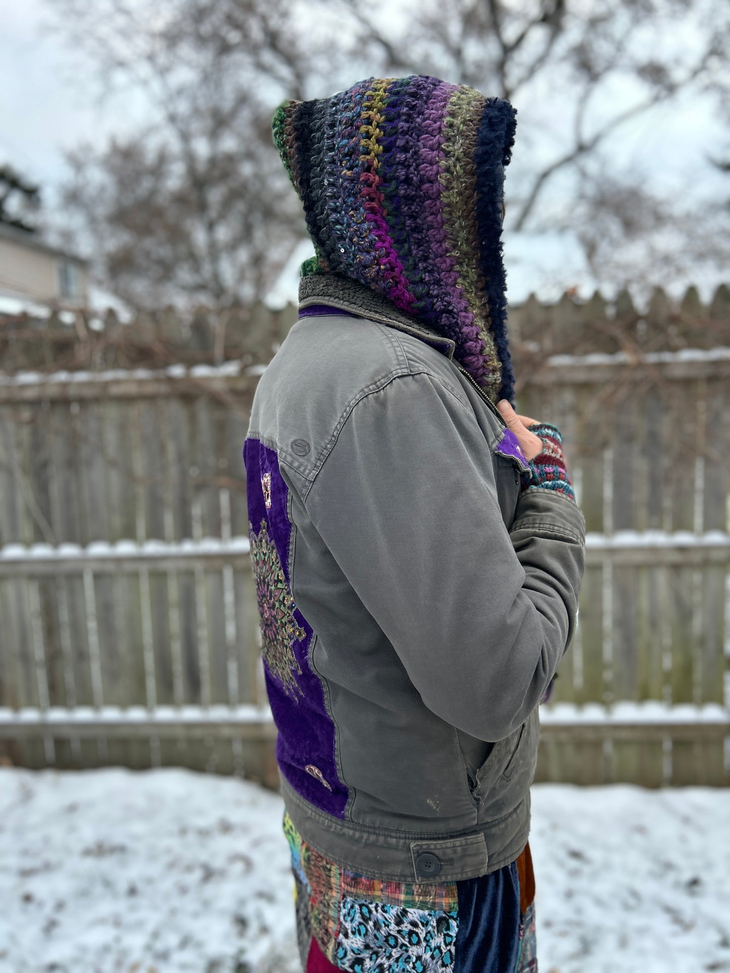 Multicolor Festie Hood