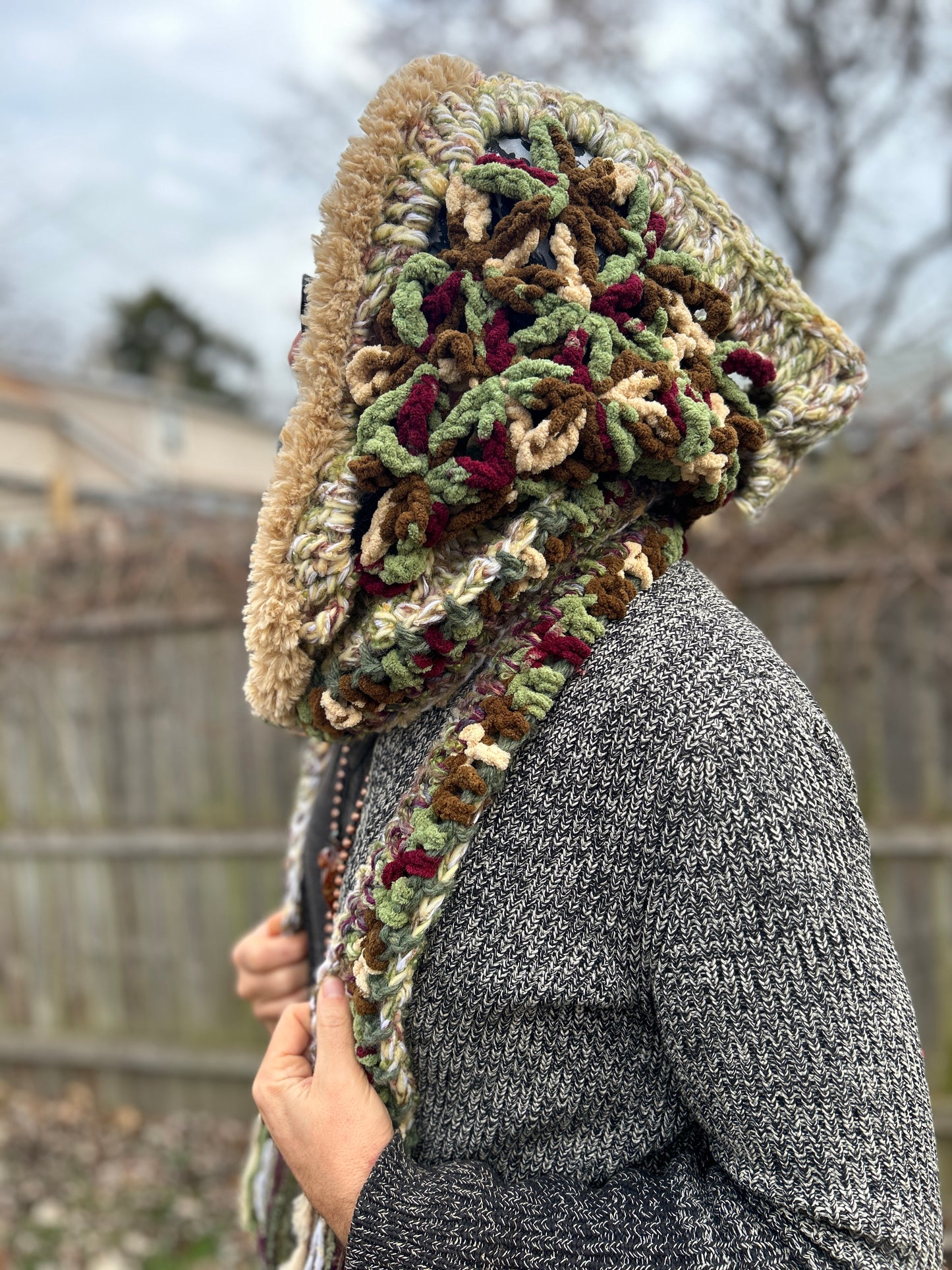 Flower of Life hooded scarf