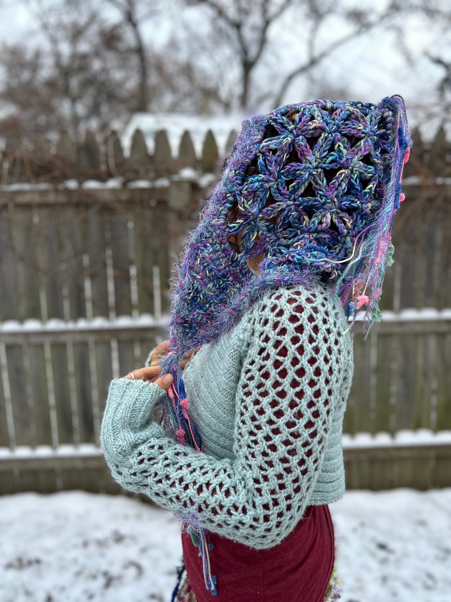 Pastel Fae Flower of Life oversized hood