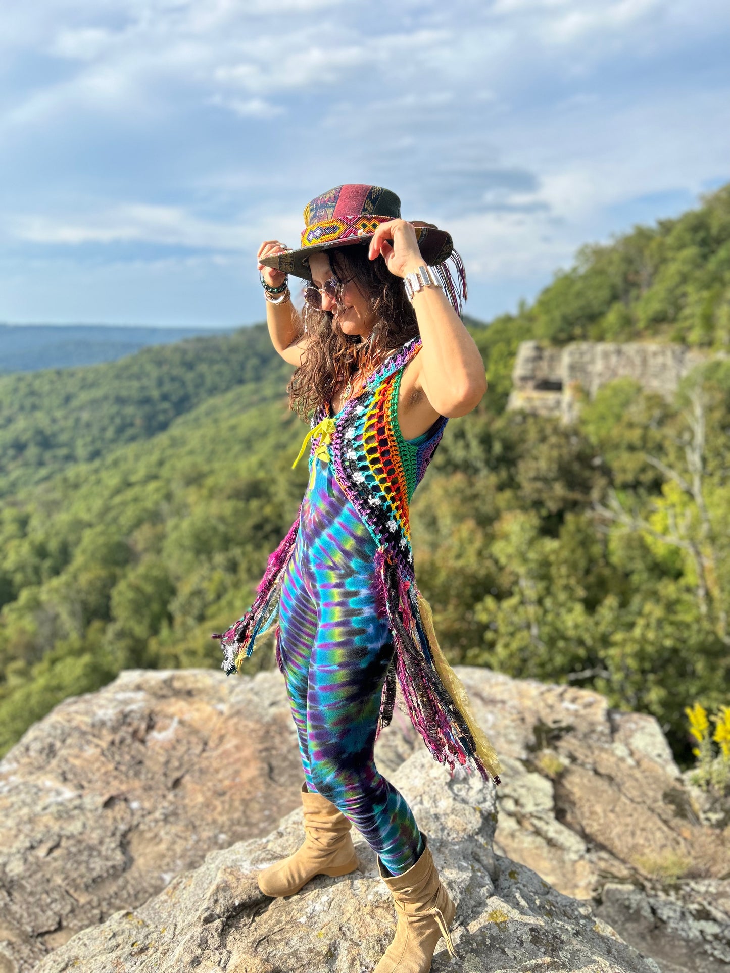 Shipibo patch fae vest