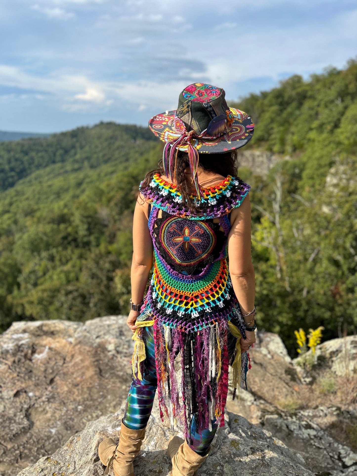 Shipibo patch fae vest