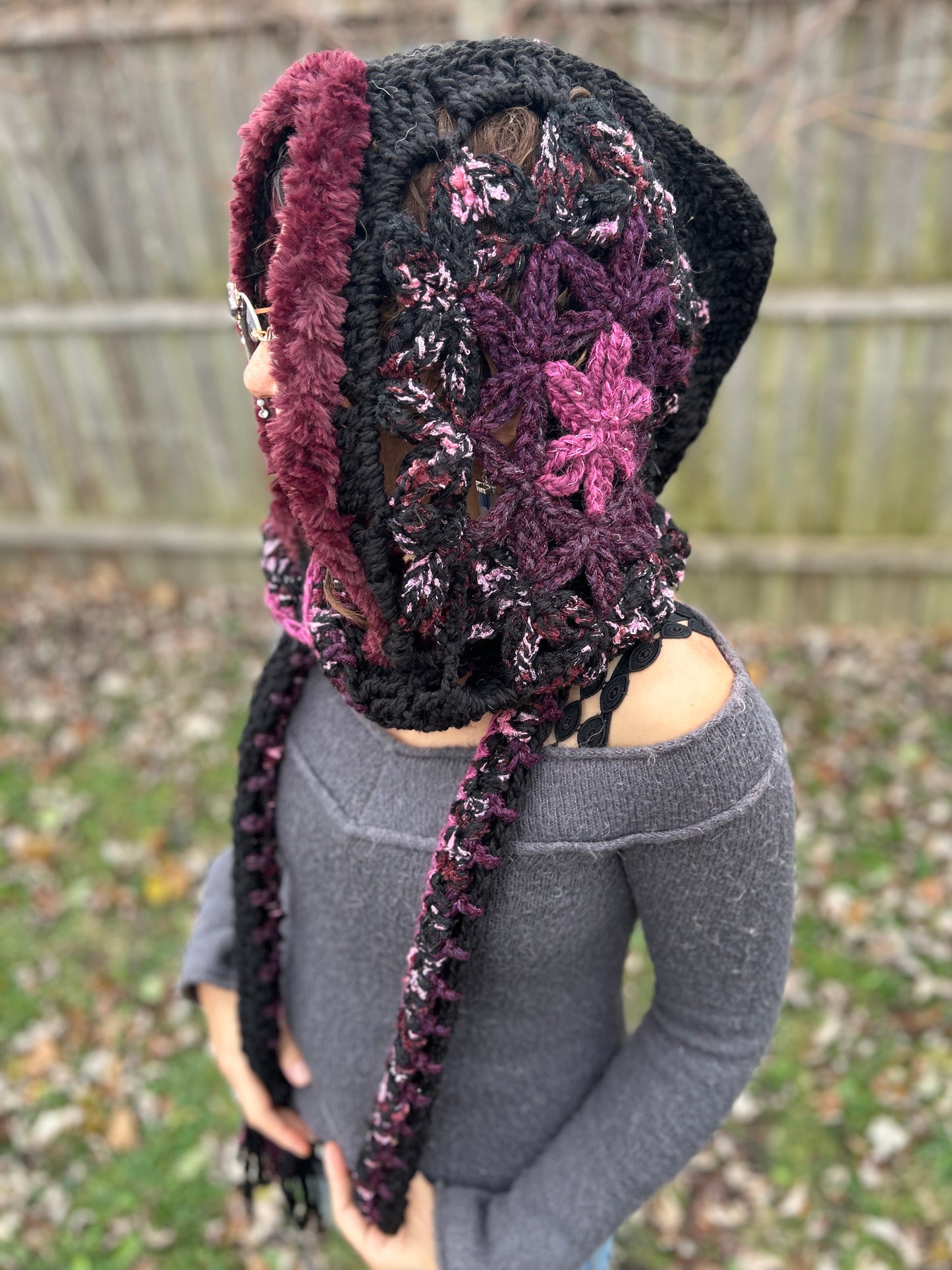 Flower of Life hooded scarf
