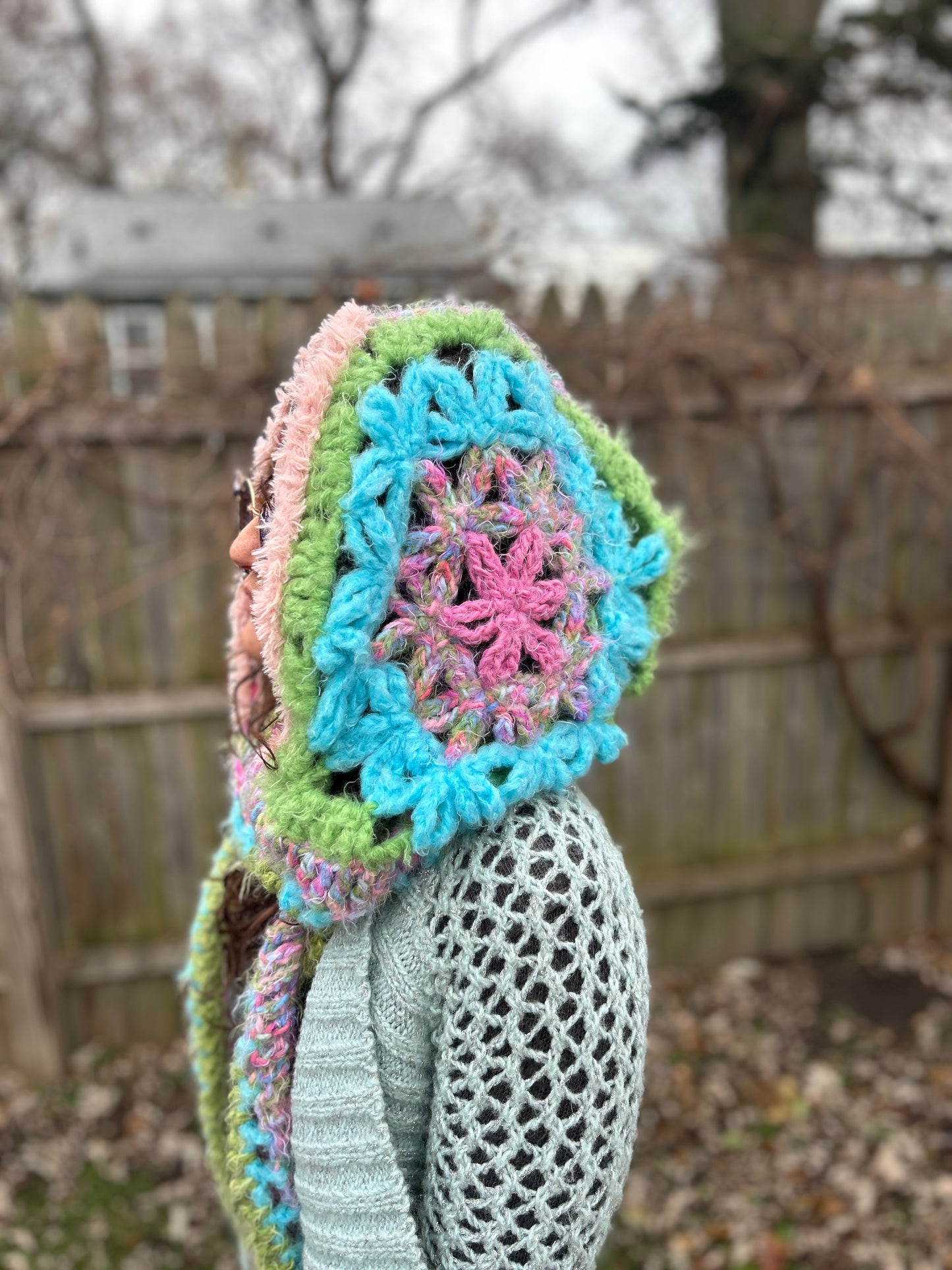 Flower of Life hooded scarf