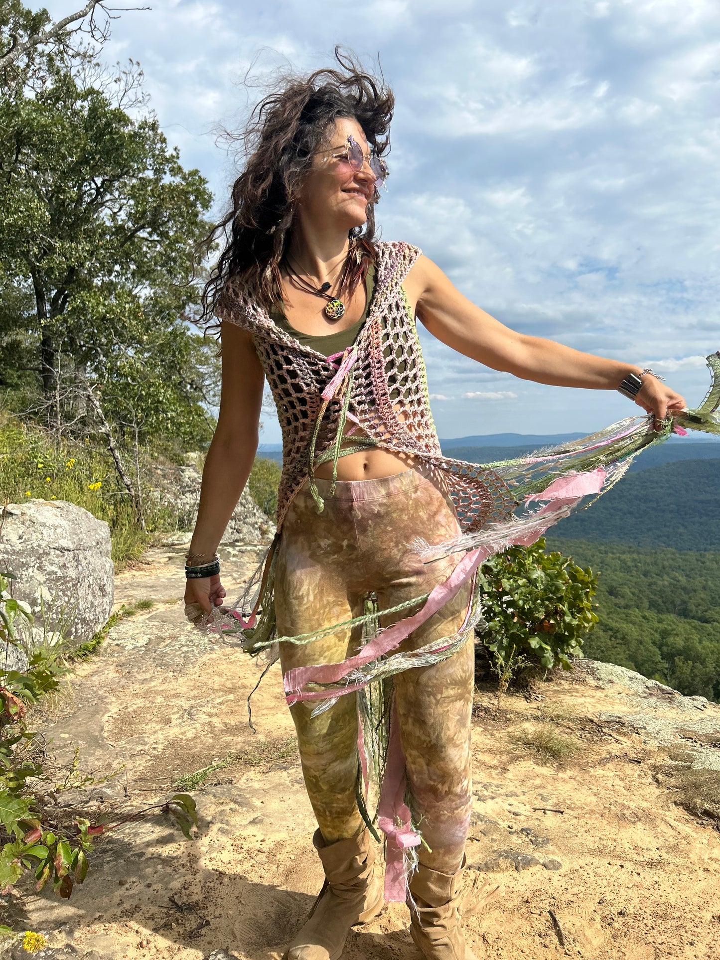 Green/pink Fae vest