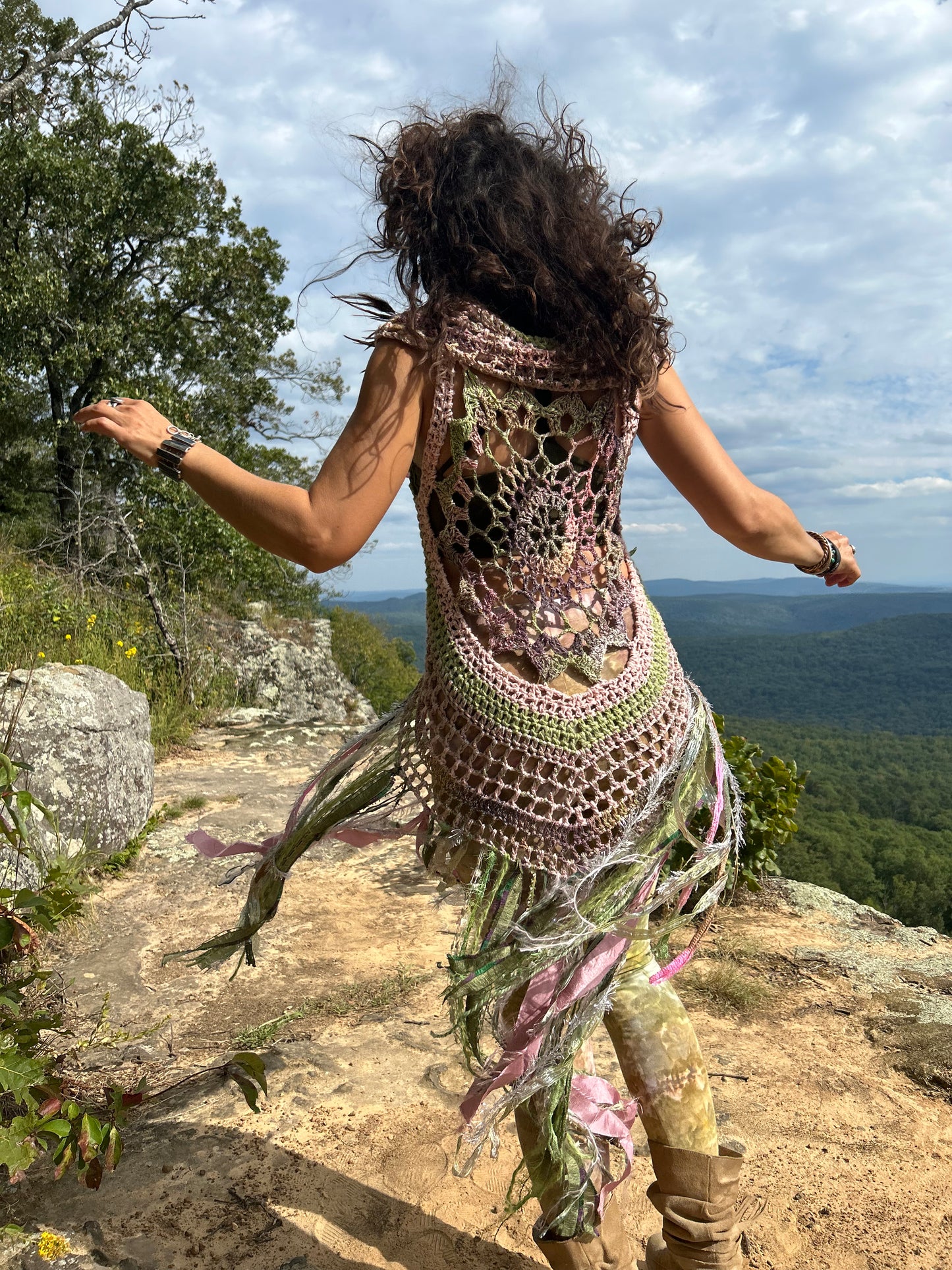Green/pink Fae vest