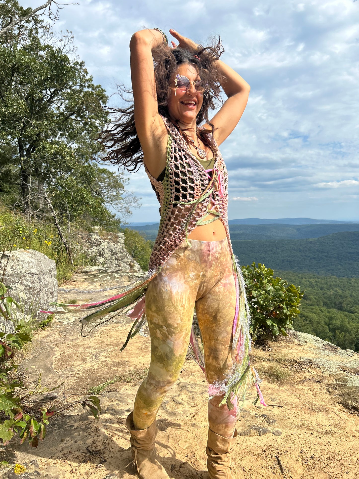 Green/pink Fae vest