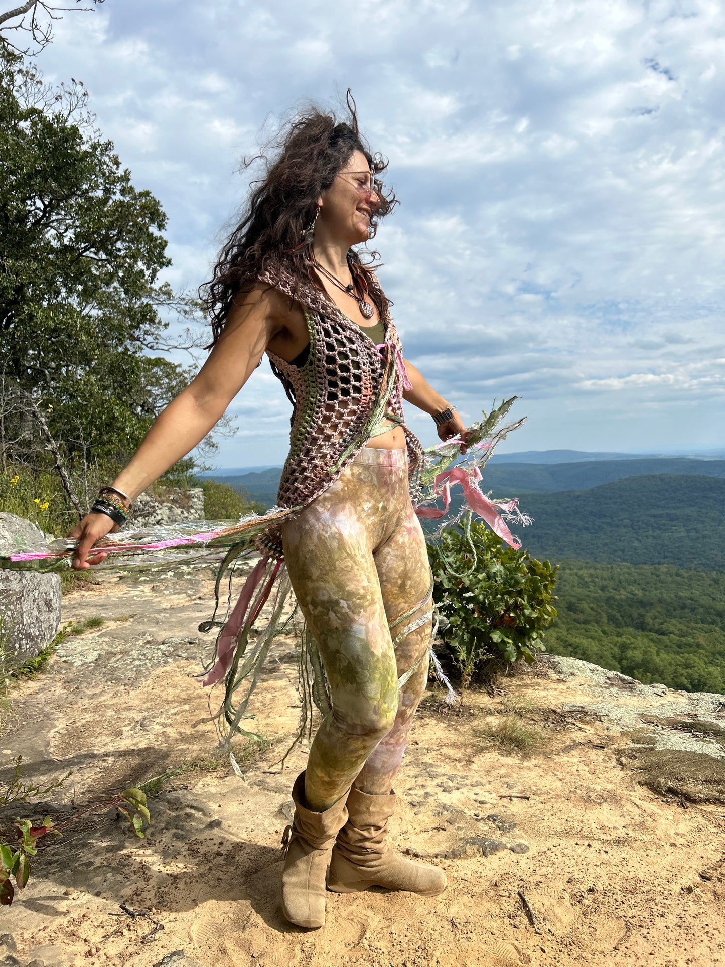 Green/pink Fae vest