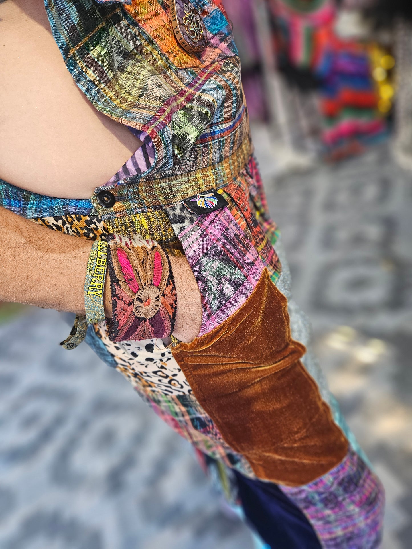 Patchwork Overalls
