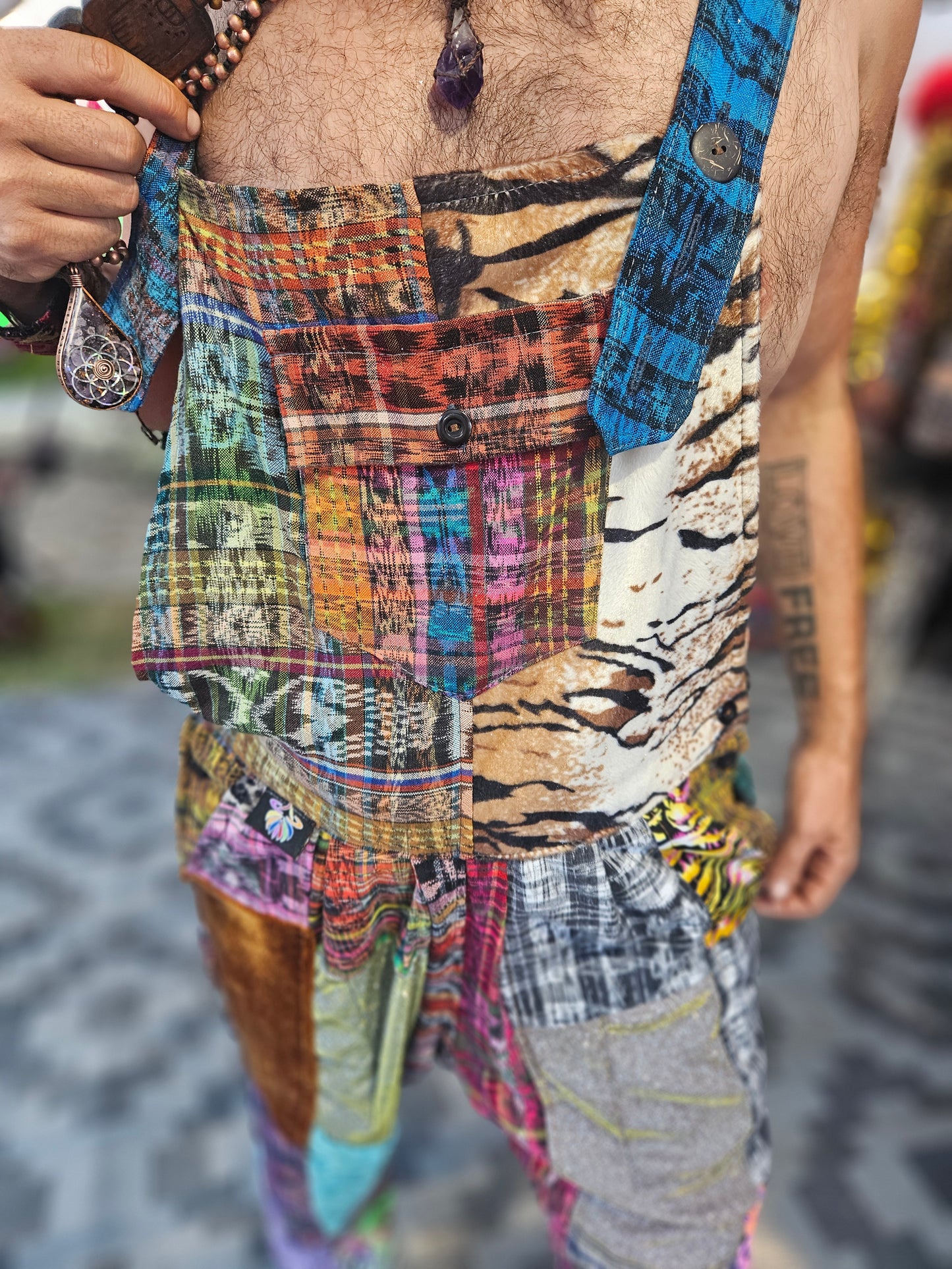Patchwork Overalls