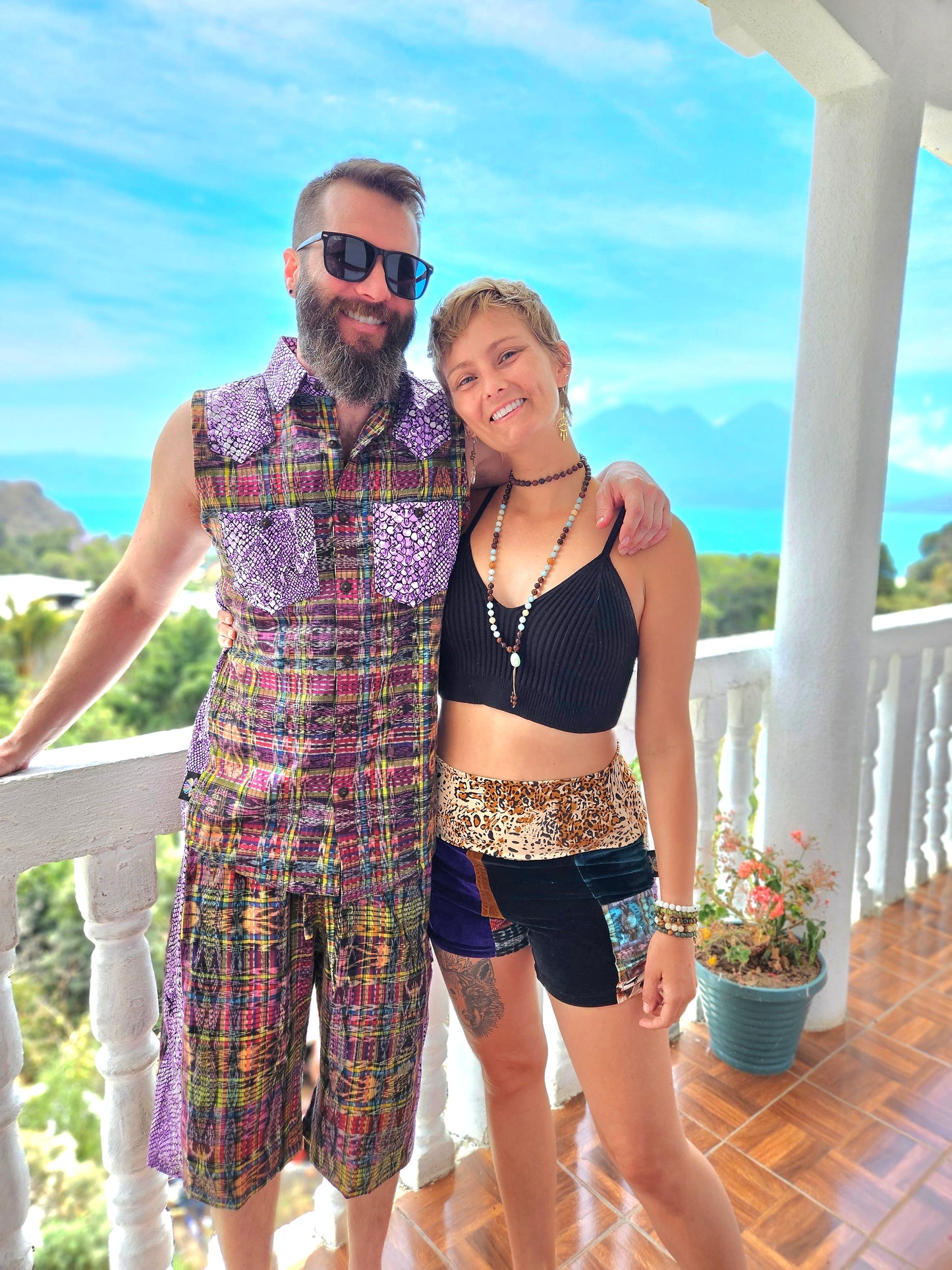 Patchwork Booty Shorts