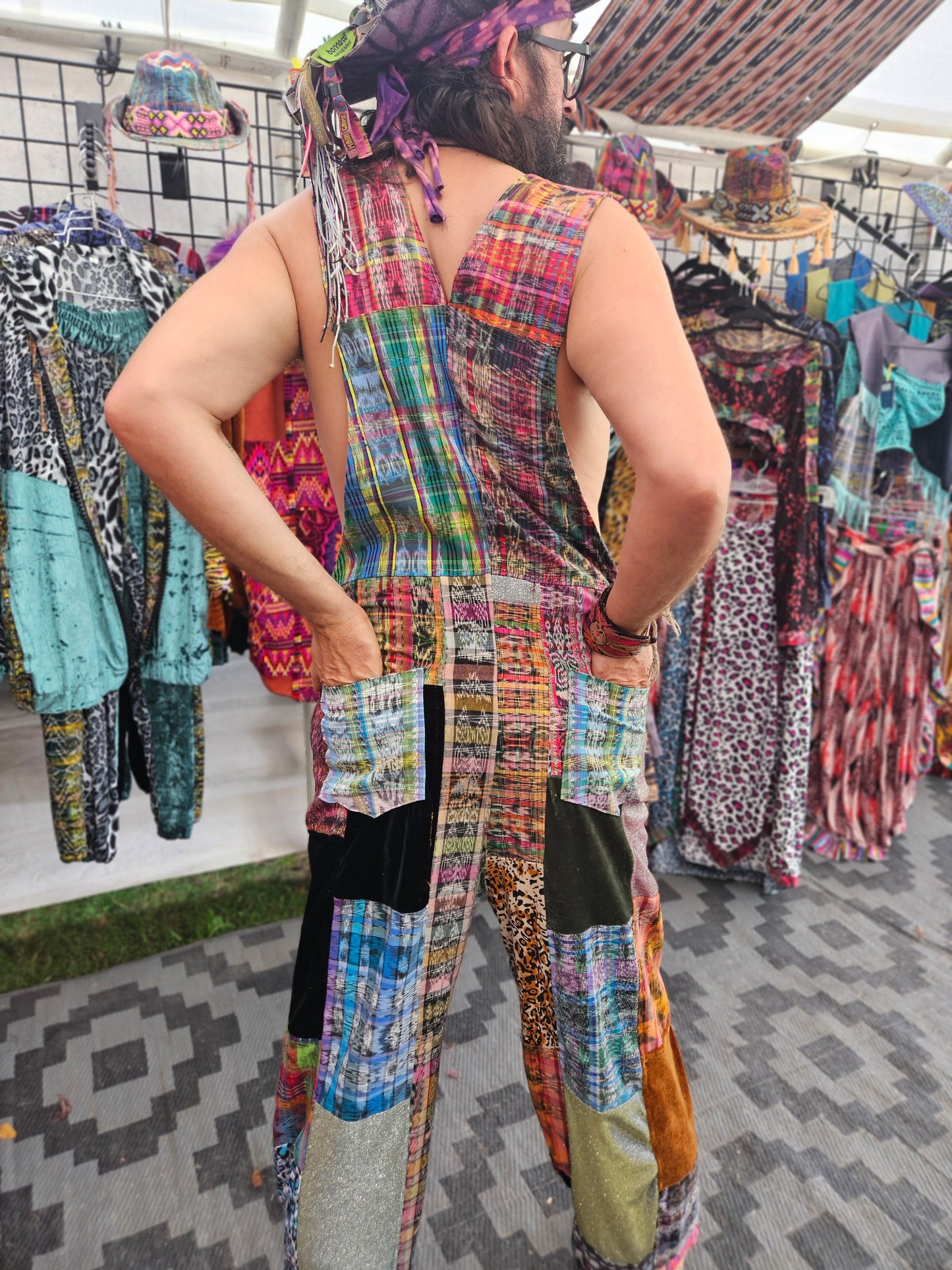 Patchwork Overalls