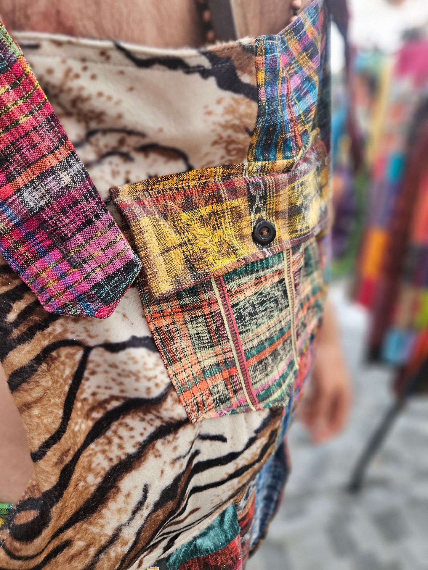 Patchwork Overalls