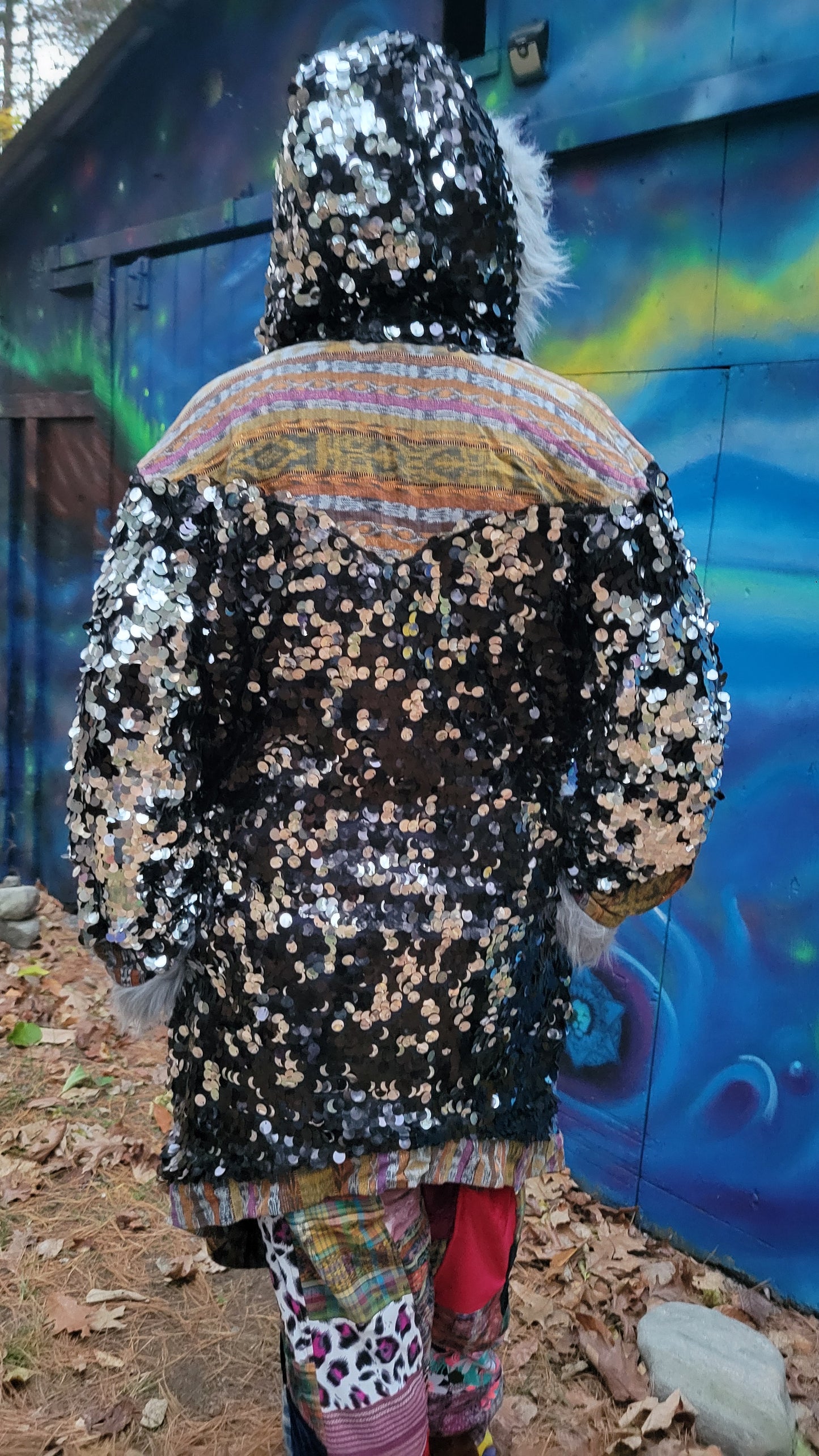 Sequin Cloak Silver