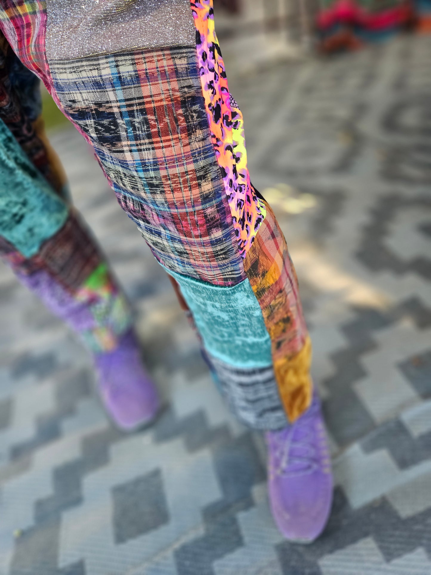Patchwork Overalls