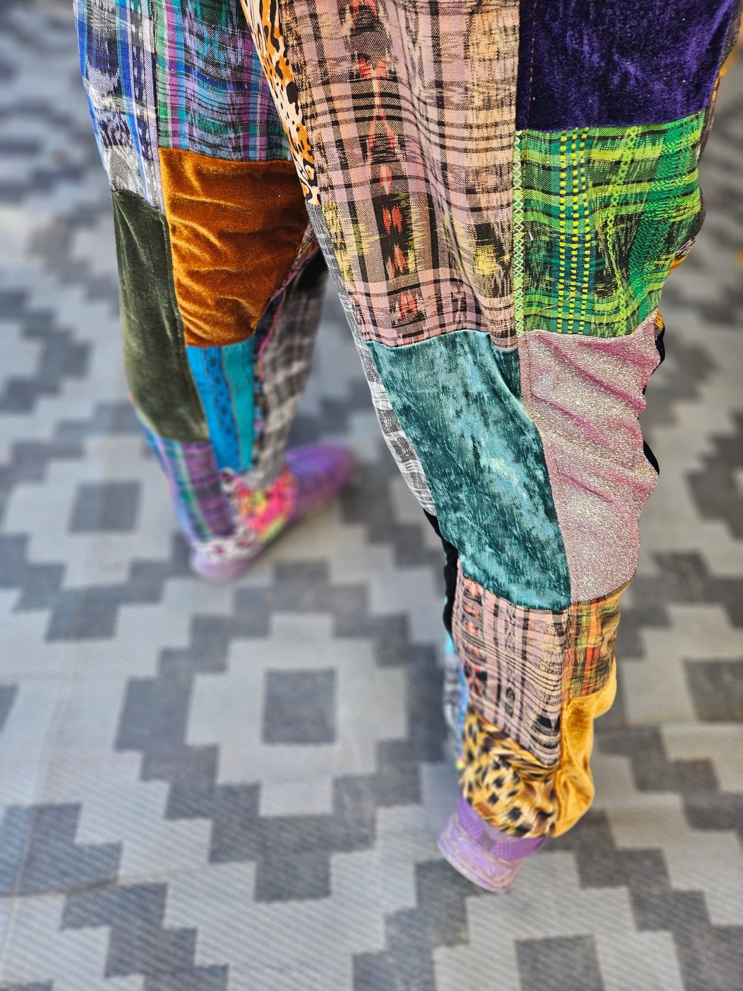 Patchwork Overalls