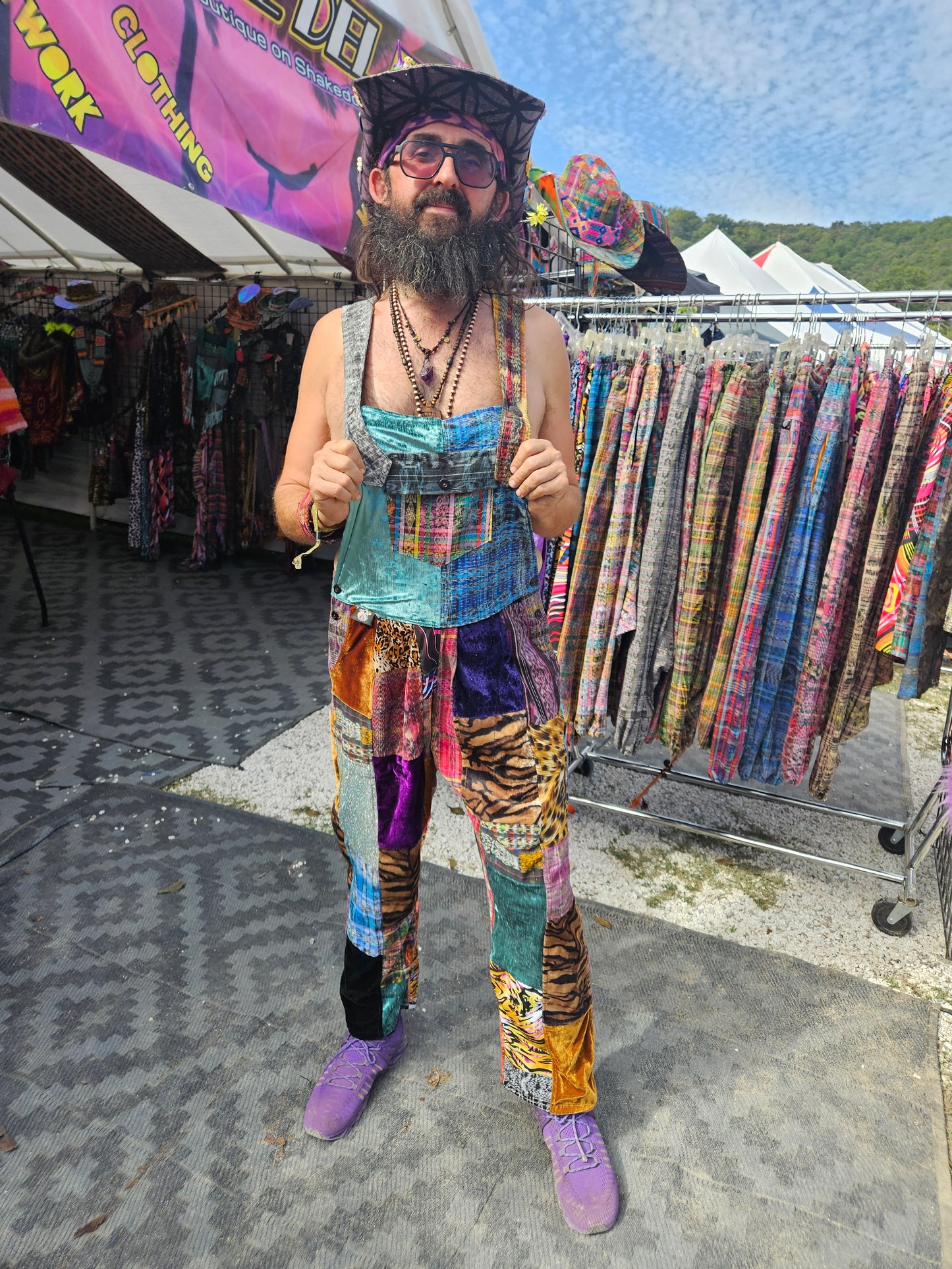 Patchwork Overalls