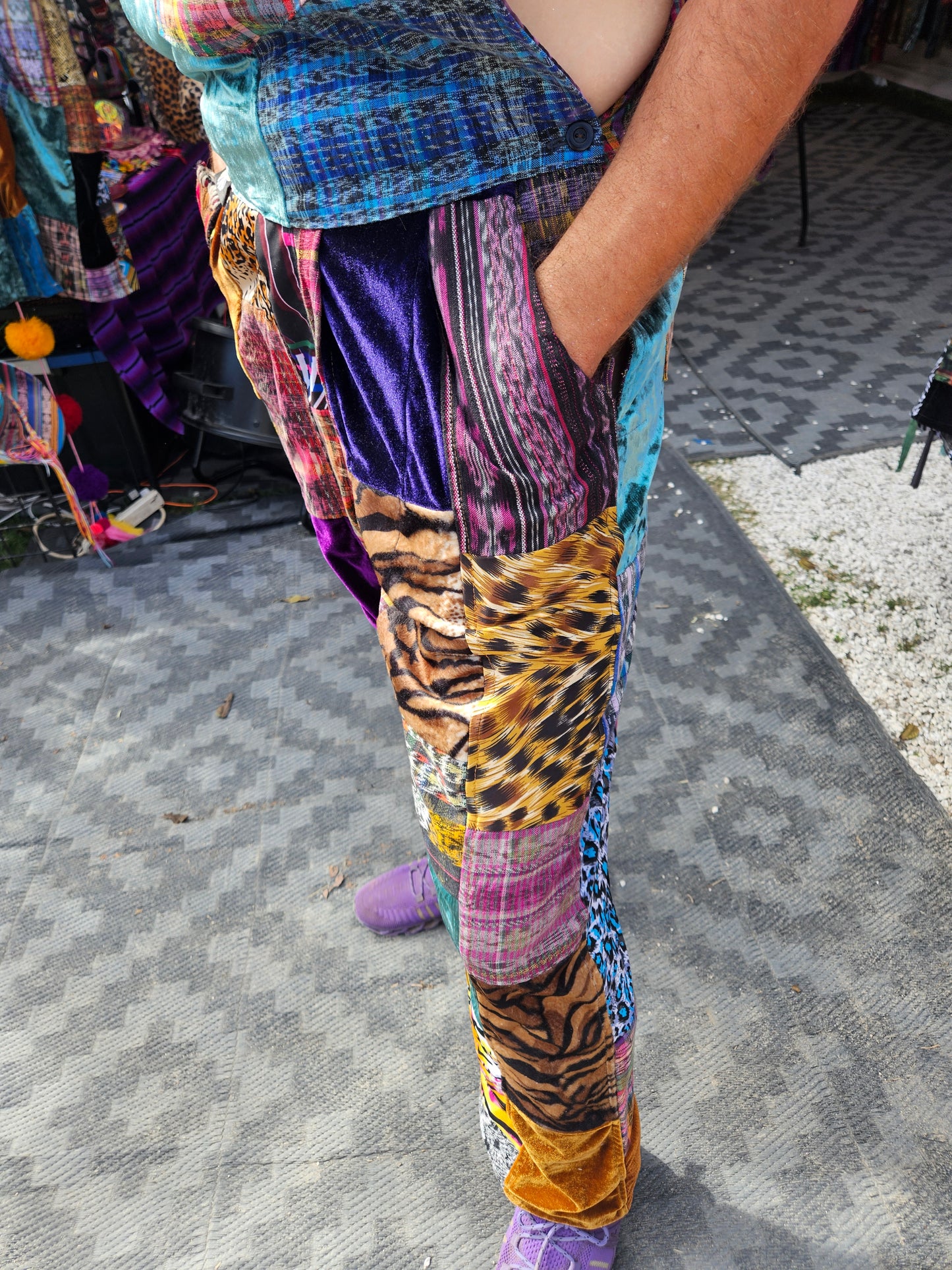 Patchwork Overalls