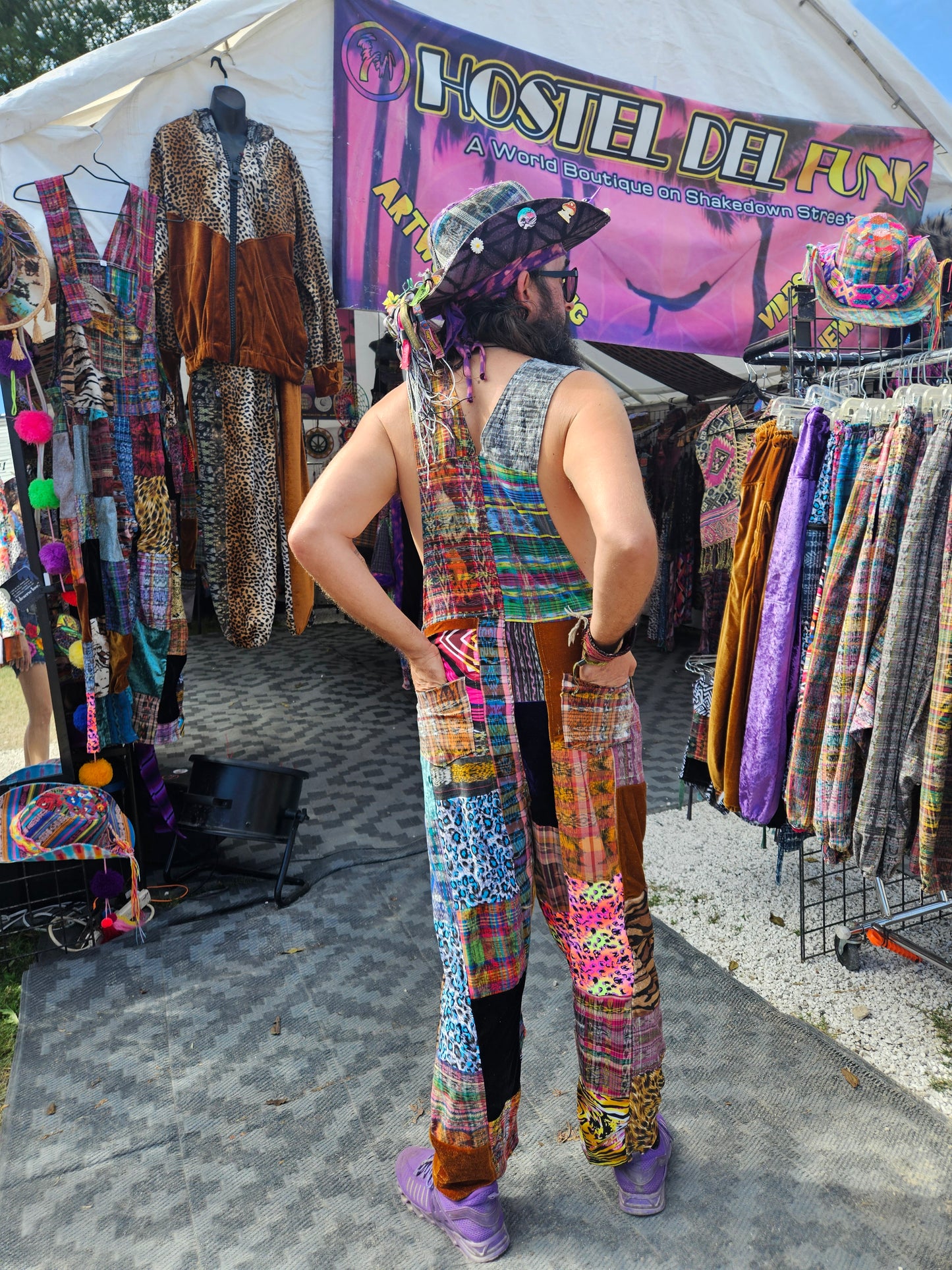 Patchwork Overalls