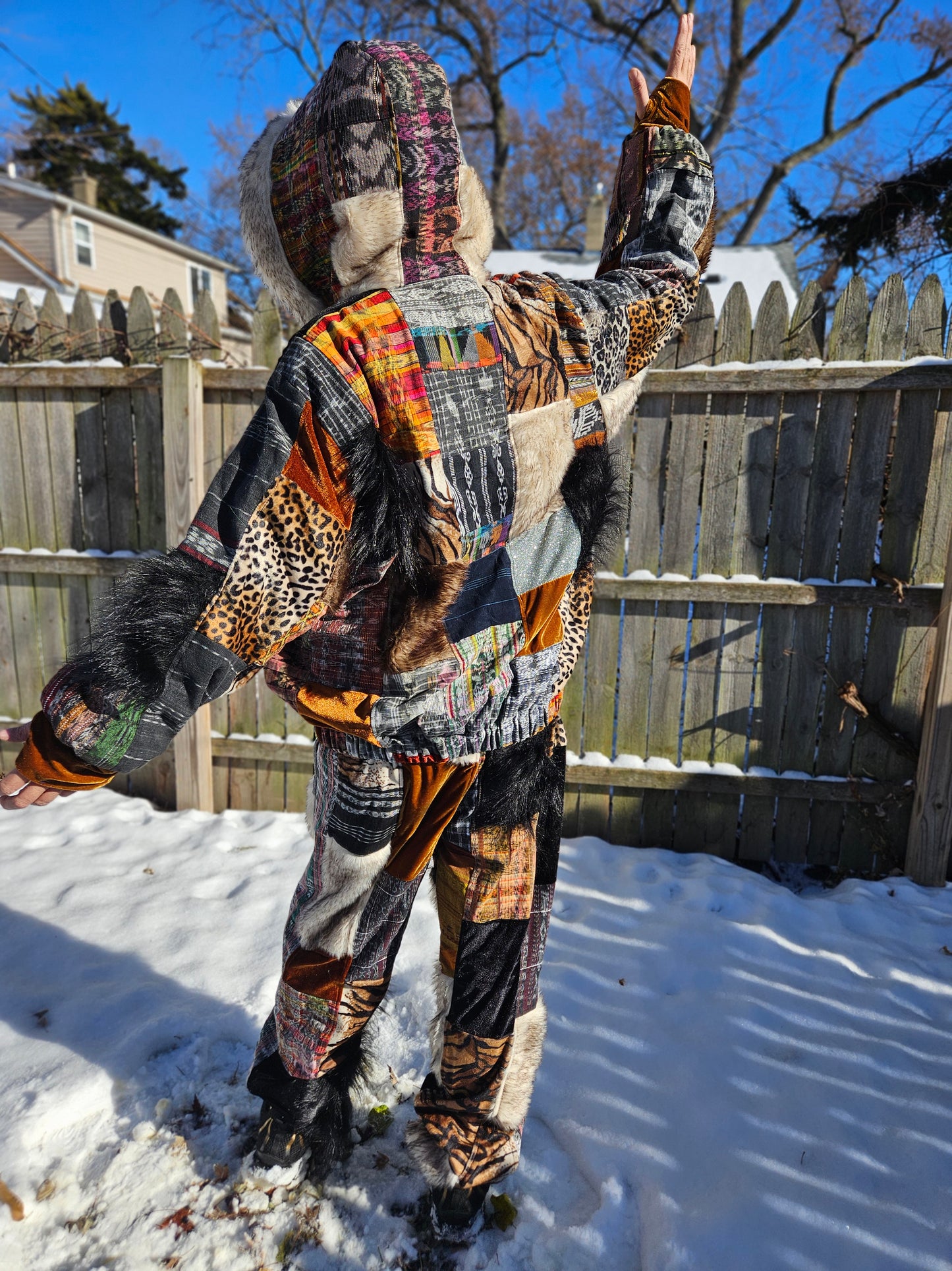 Patchwork Furry Jogger