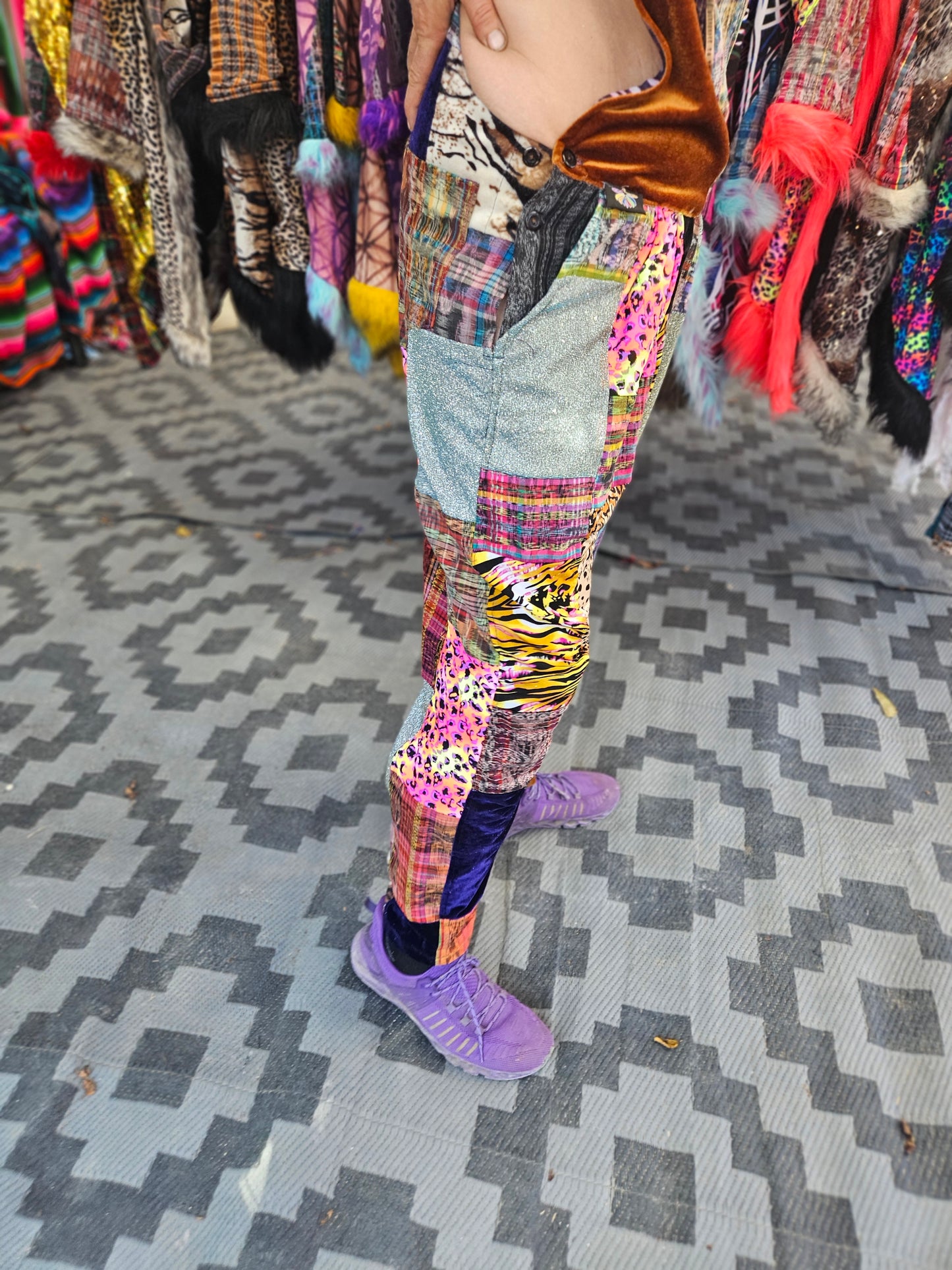 Patchwork Overalls