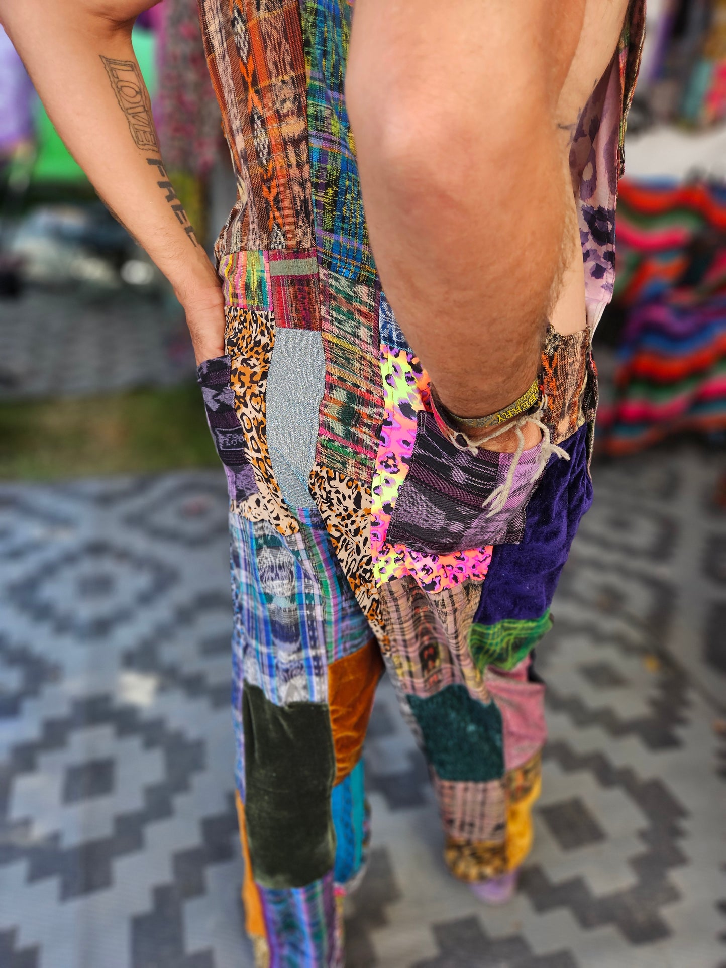 Patchwork Overalls