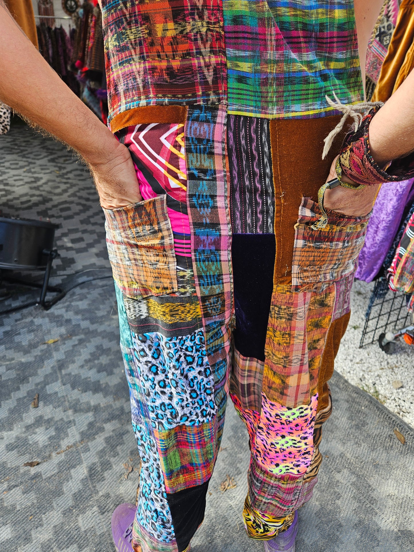 Patchwork Overalls