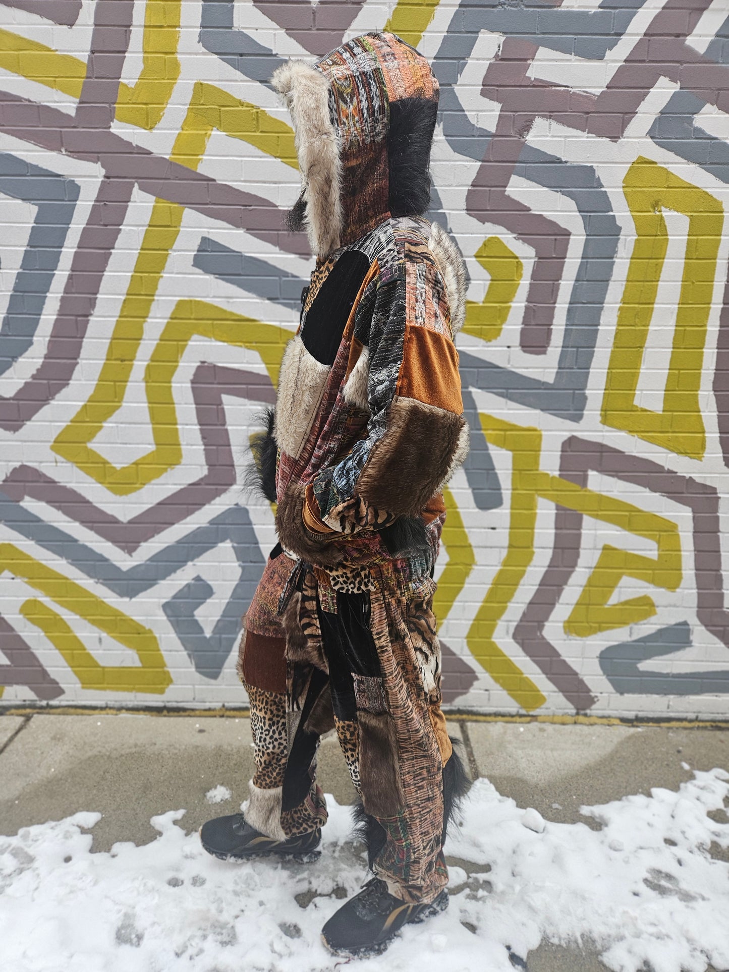 Patchwork Furry Jogger