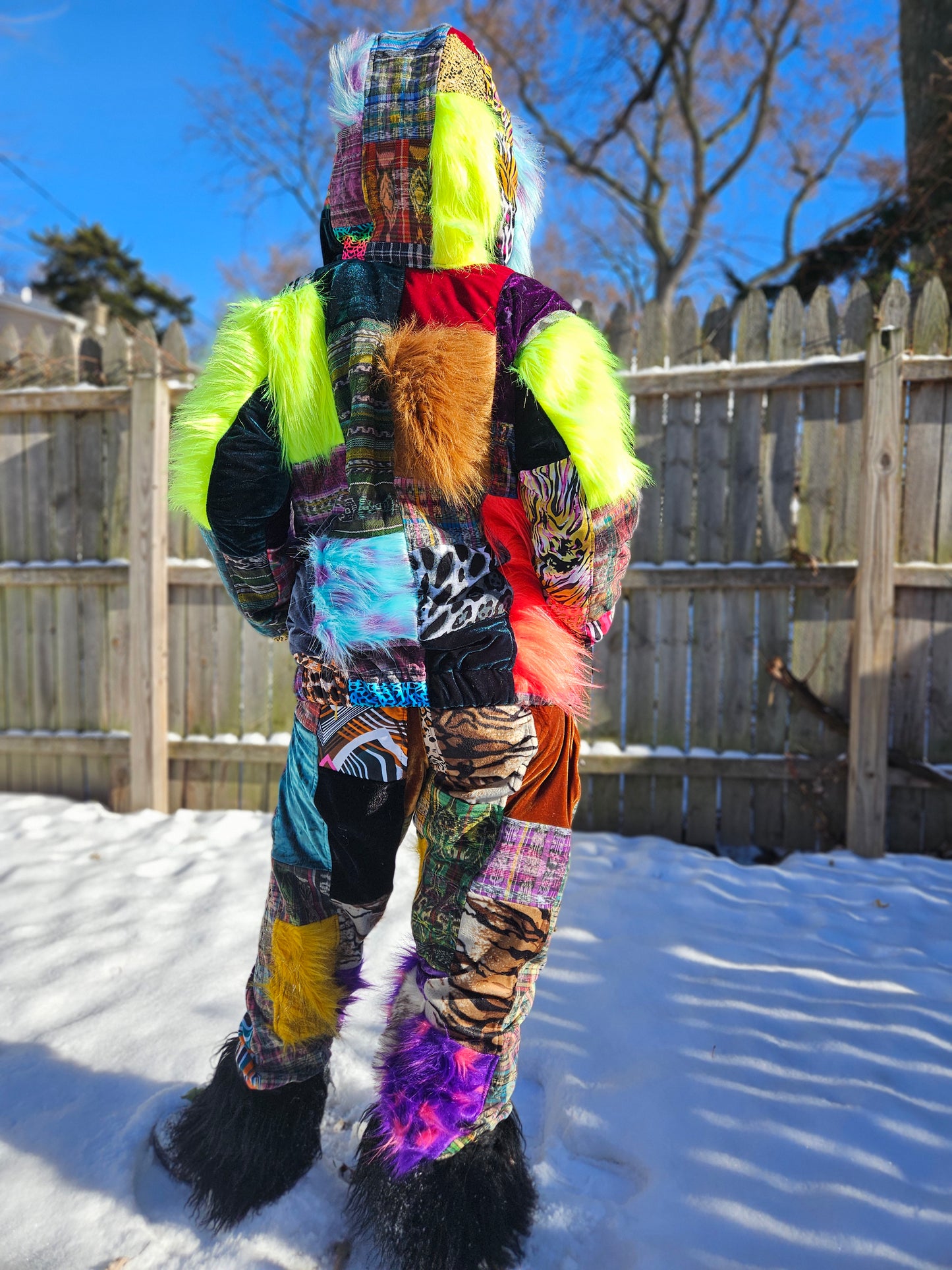 Patchwork Furry Jogger