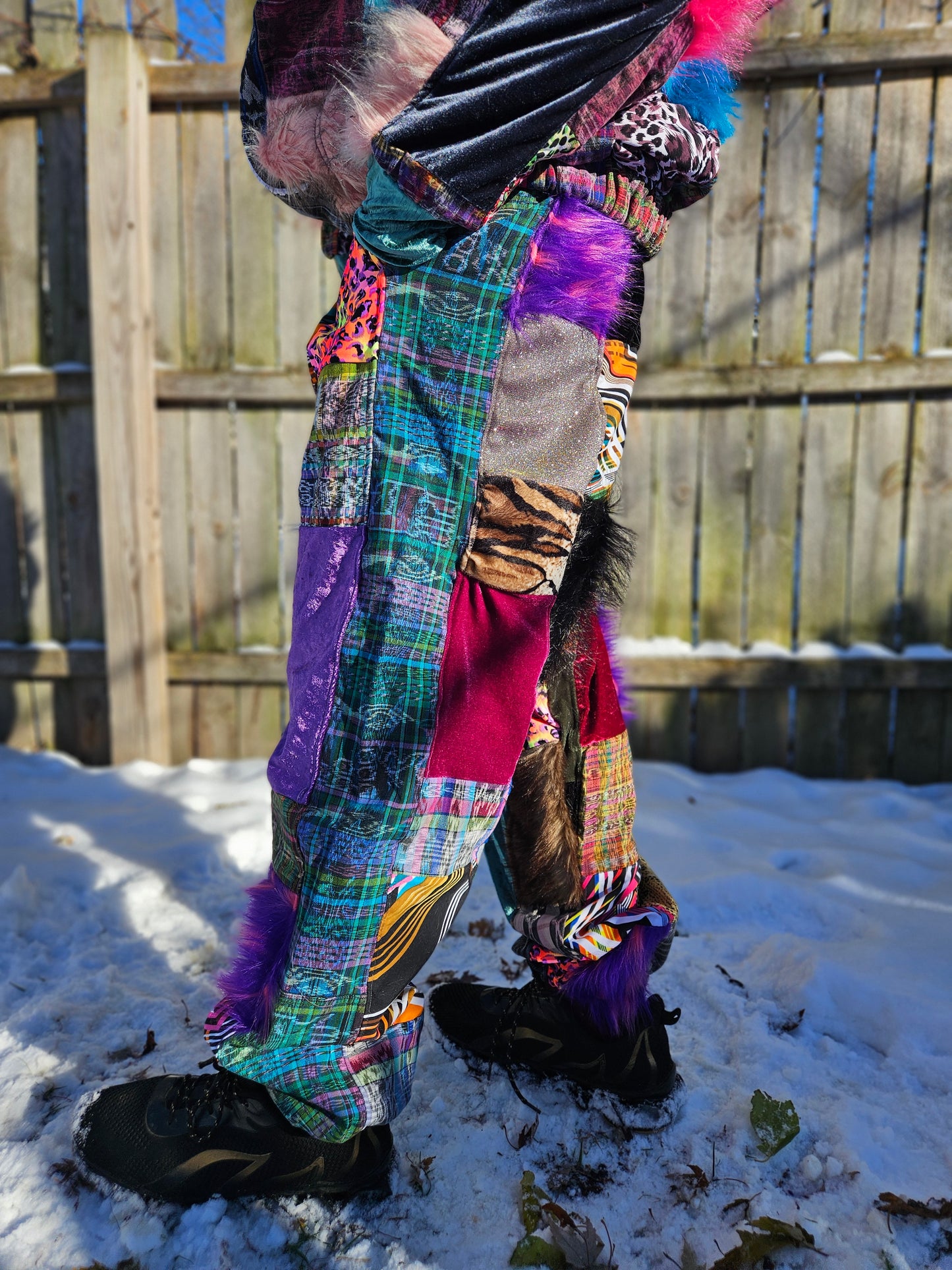 Patchwork Furry Jogger