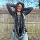 Black/white/grey infinity scarf