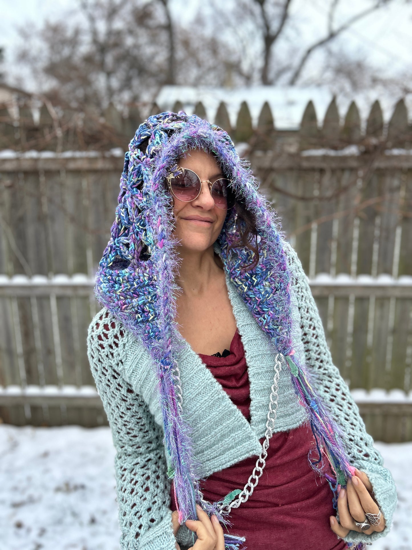 Pastel Fae Flower of Life oversized hood