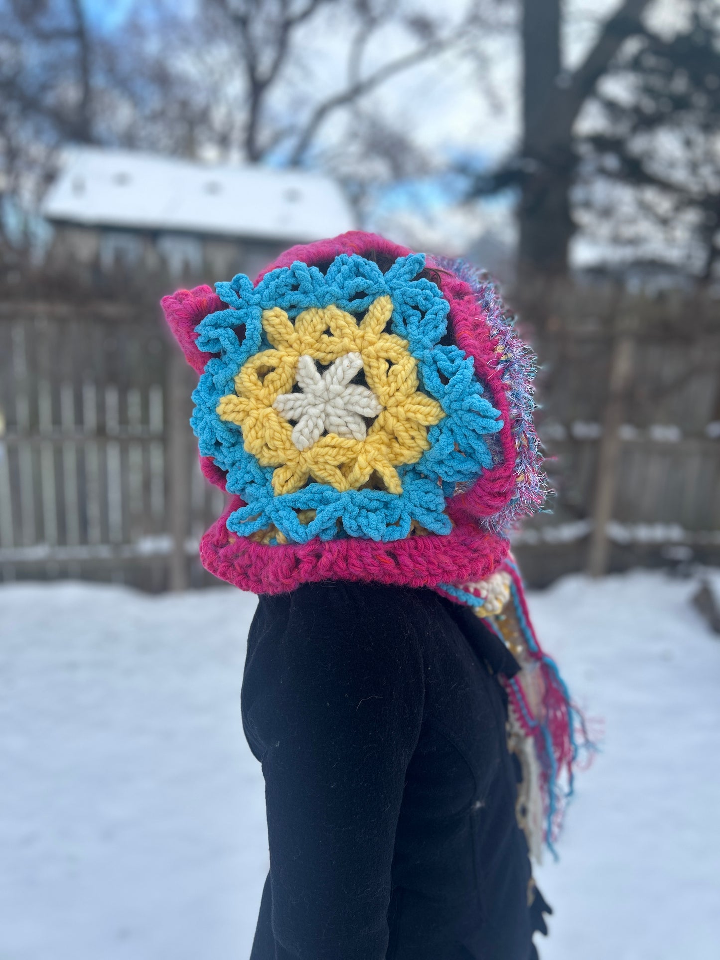 Flower of Life hooded scarf