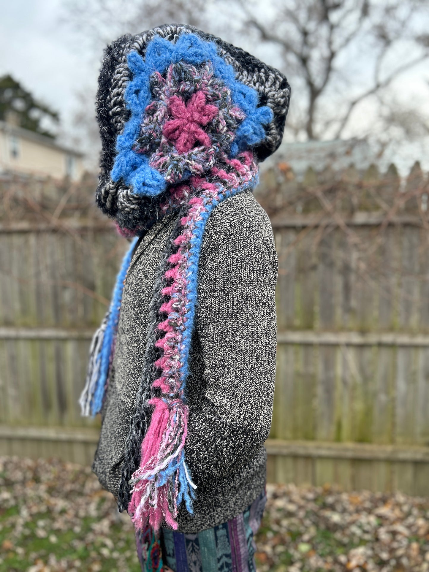 Flower of Life hooded scarf