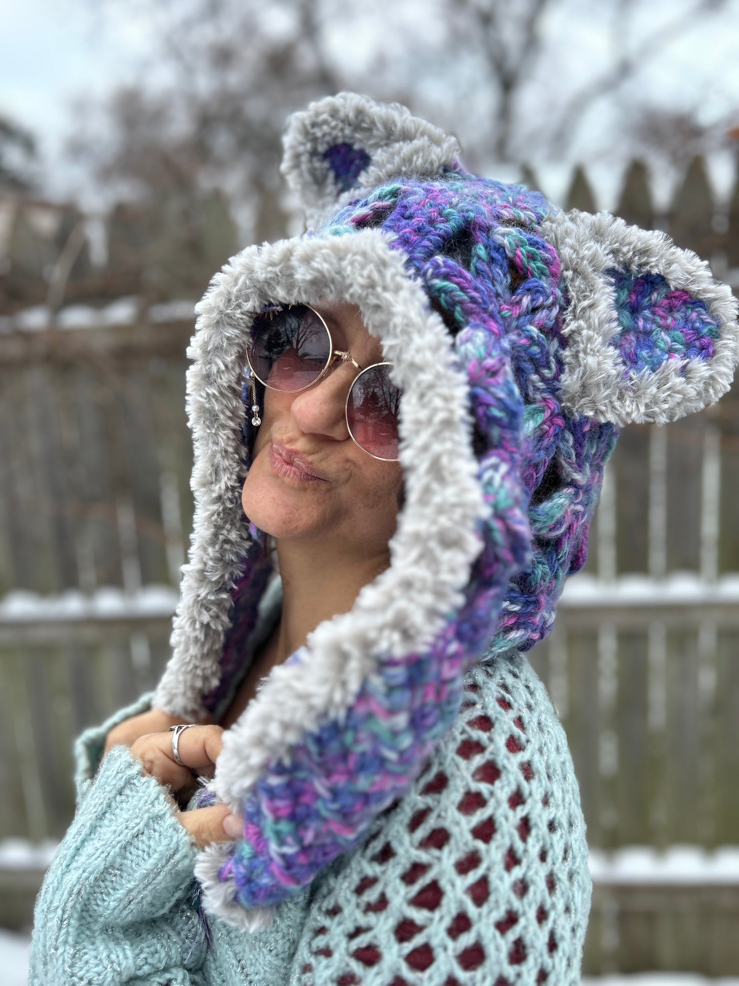 Foxy Fae Flower of Life Oversized Hood