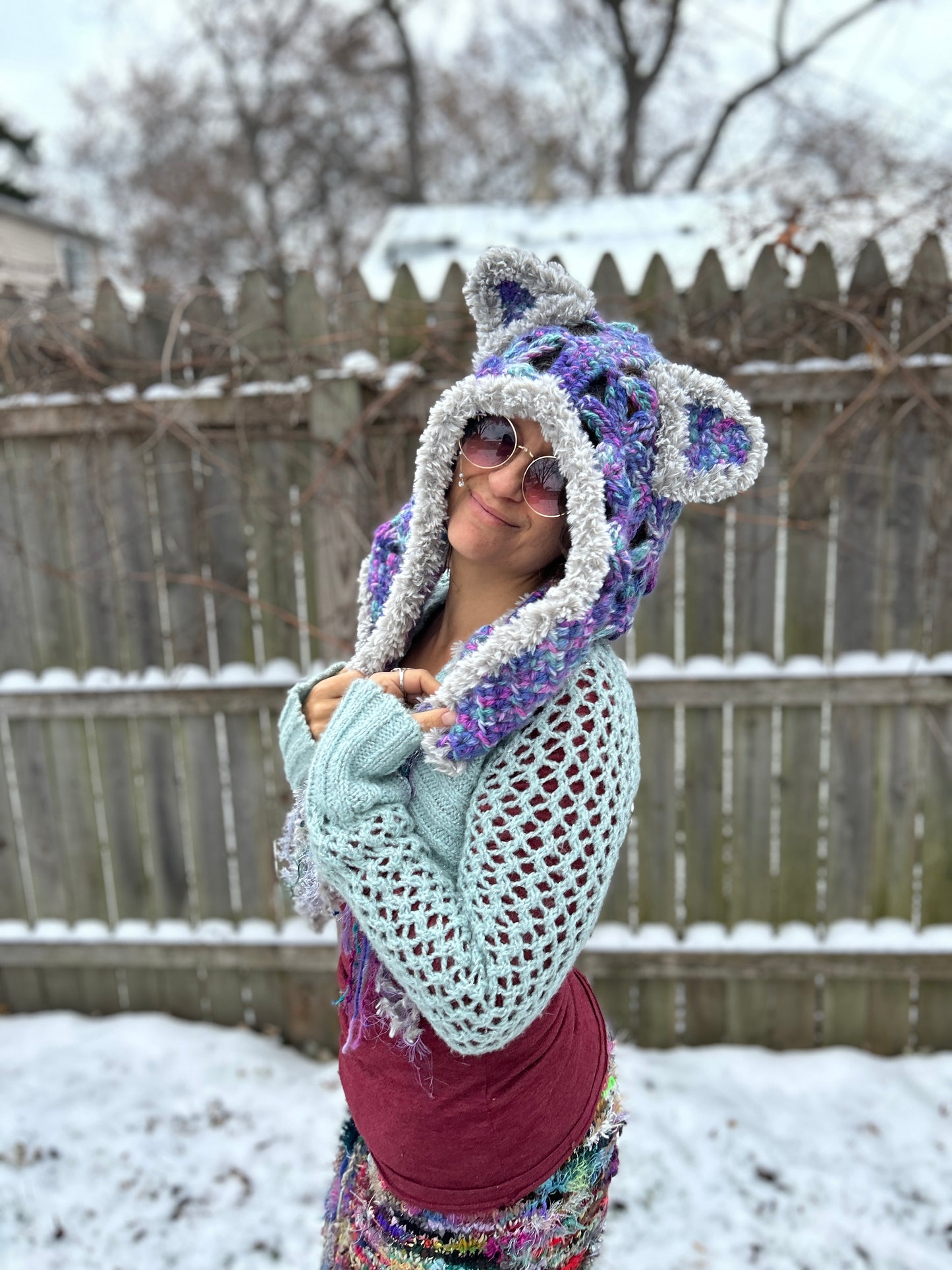 Foxy Fae Flower of Life Oversized Hood